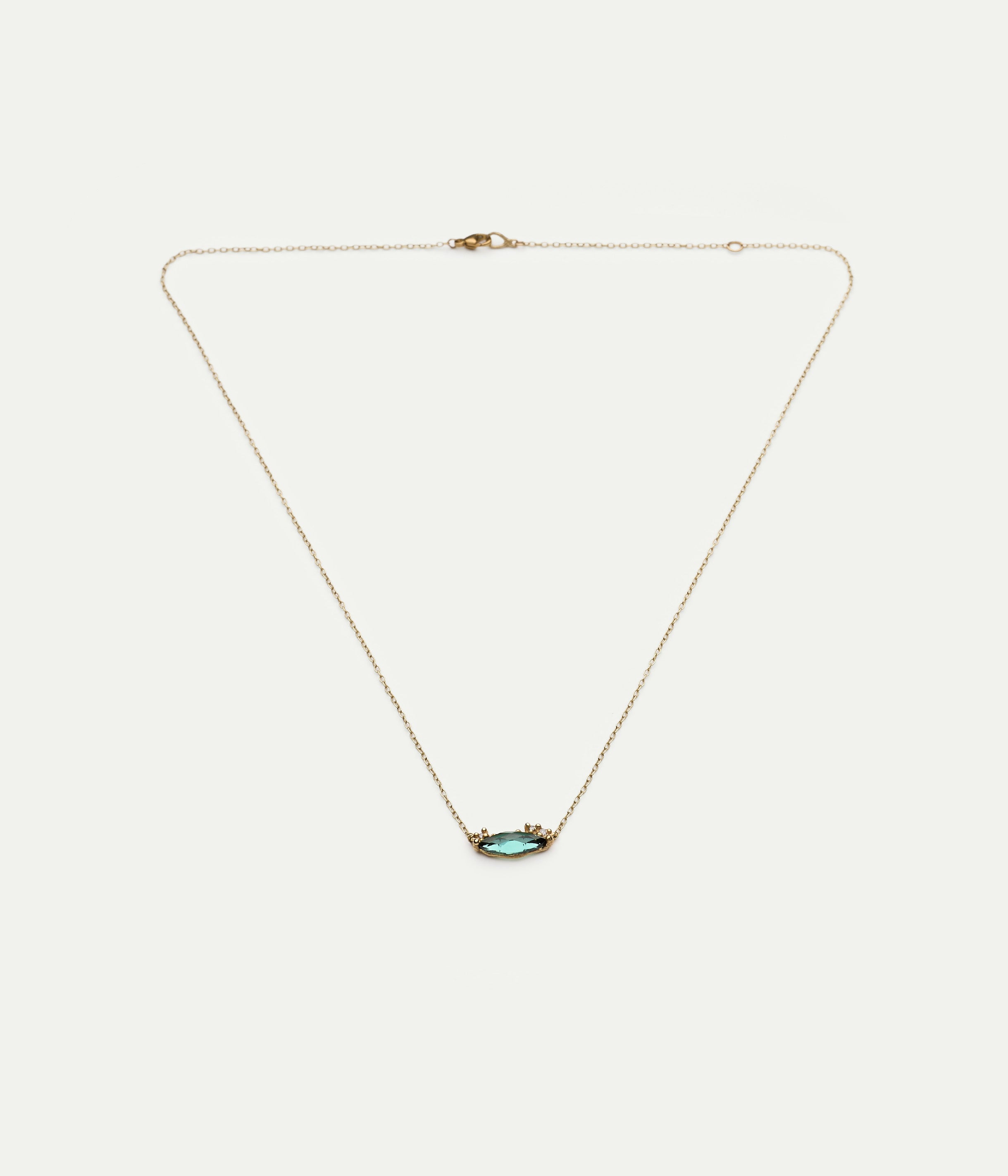 Granules Marquise tourmaline necklace