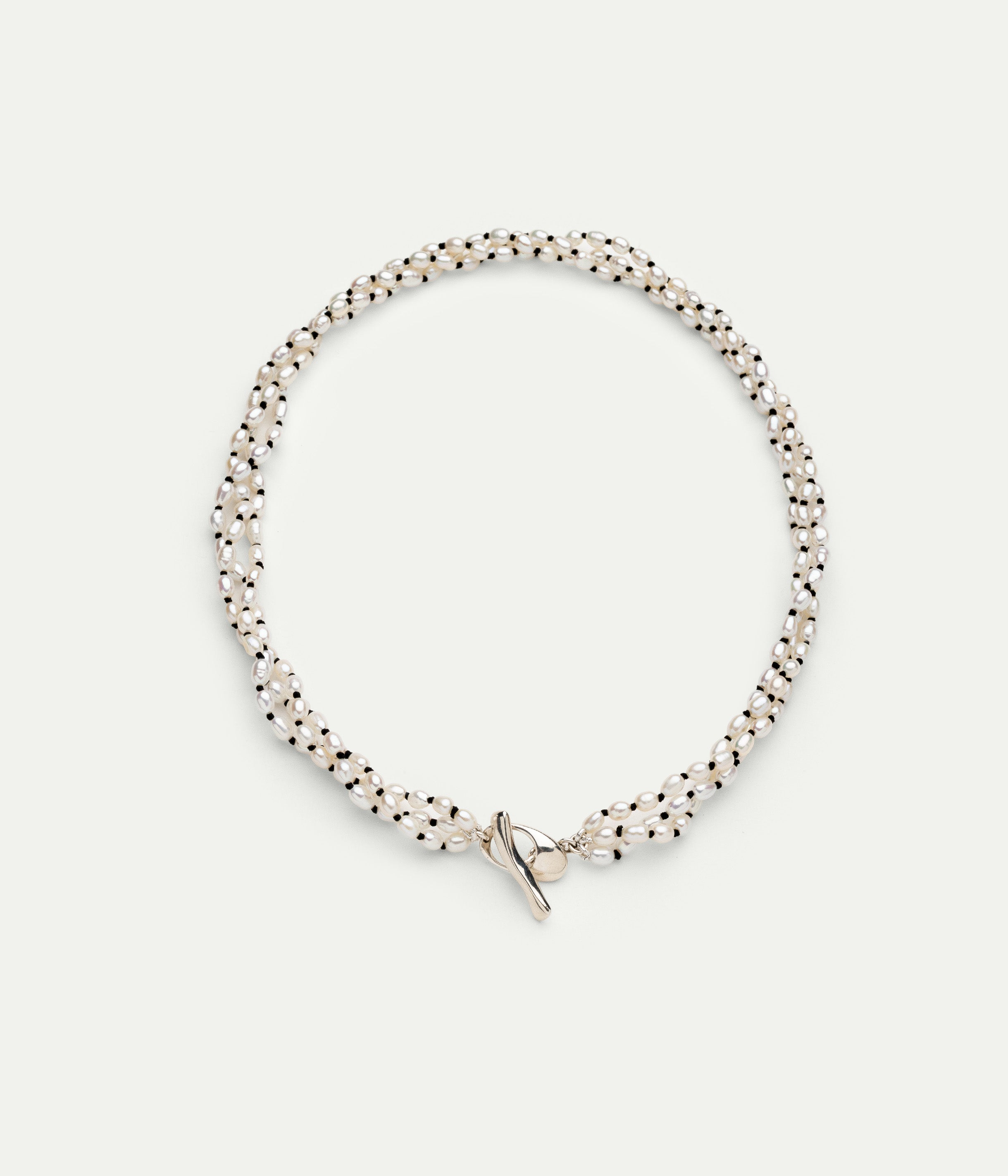 Soga Twist black silver necklace