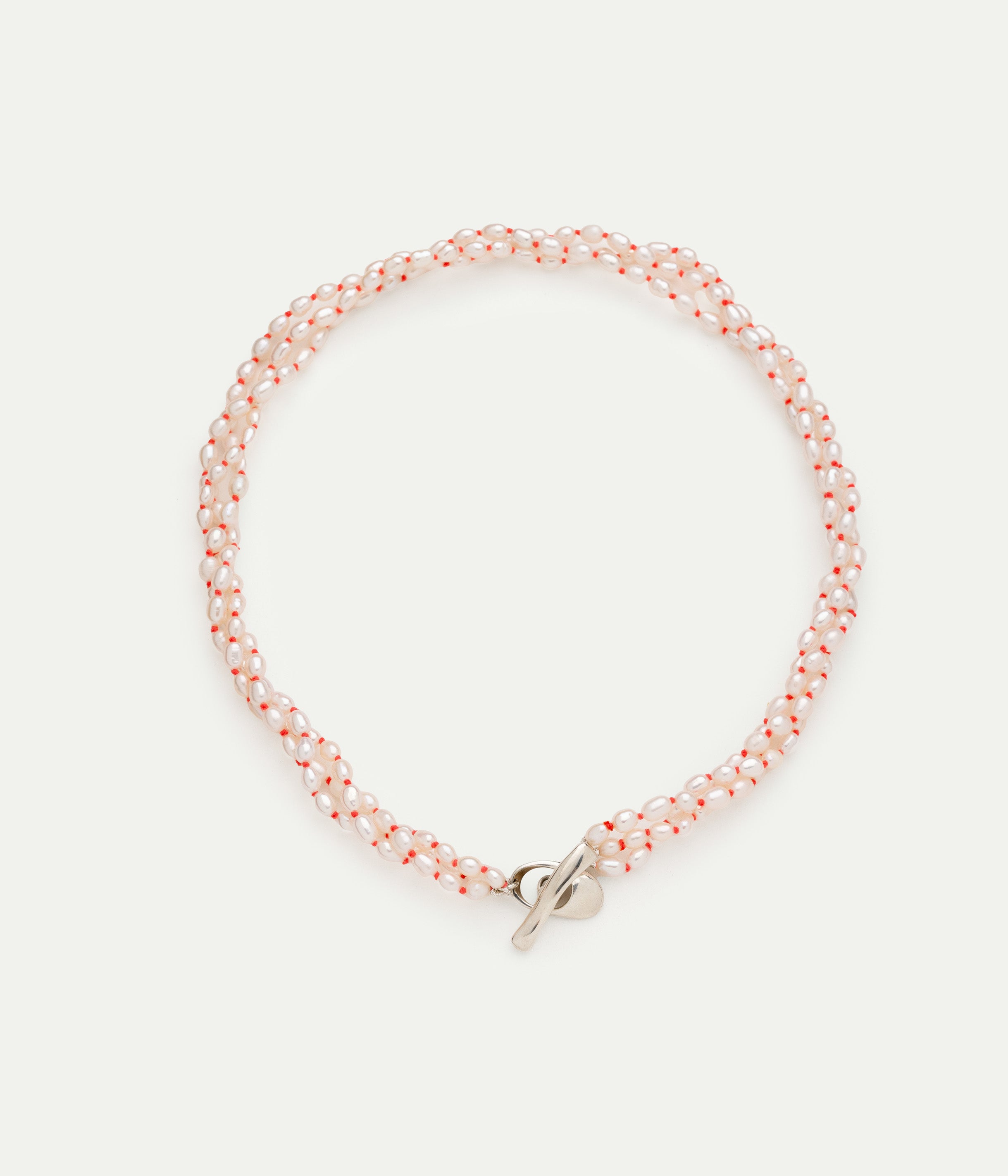 Soga Twist neon pink silver necklace