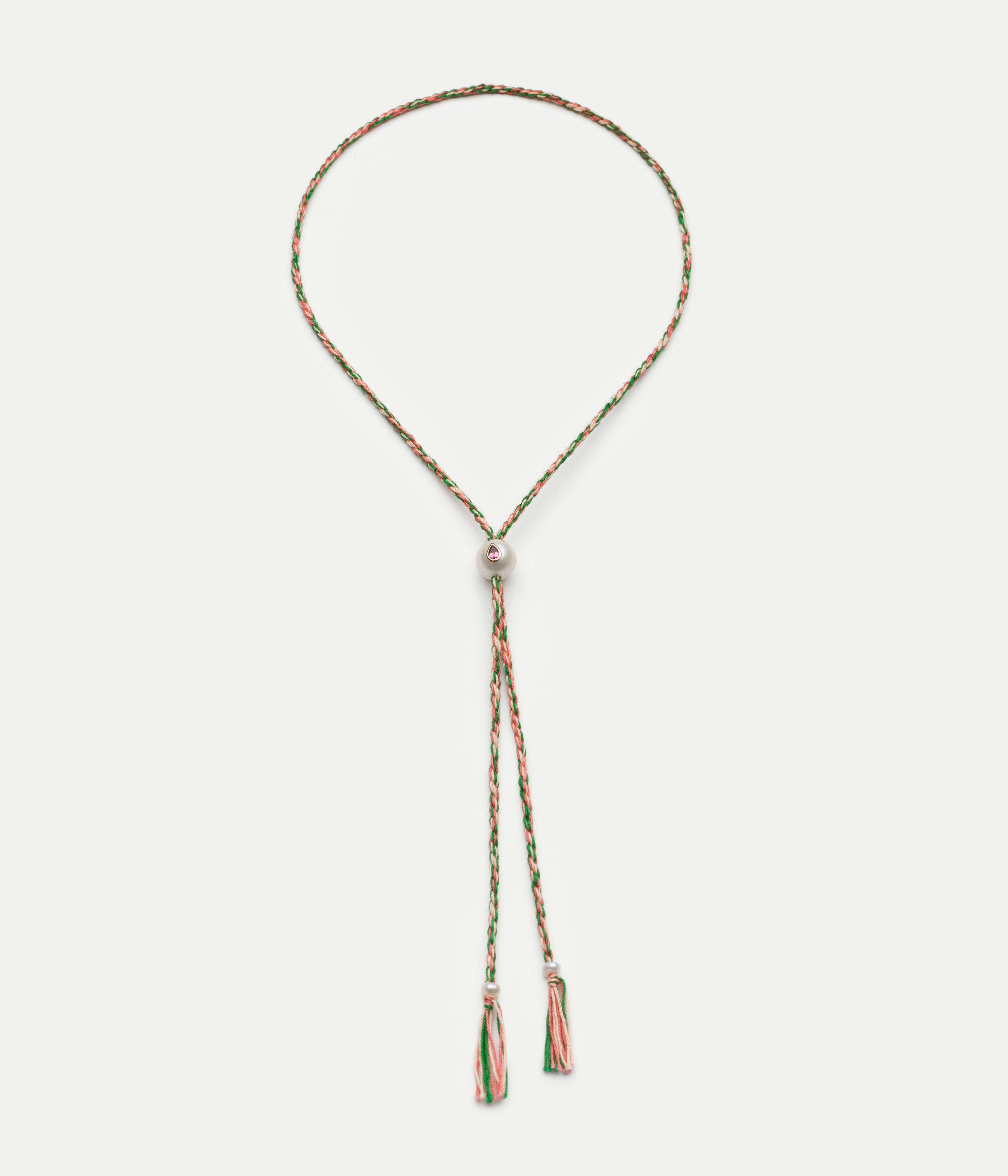Collier Scarlett Poppy et tourmaline rose