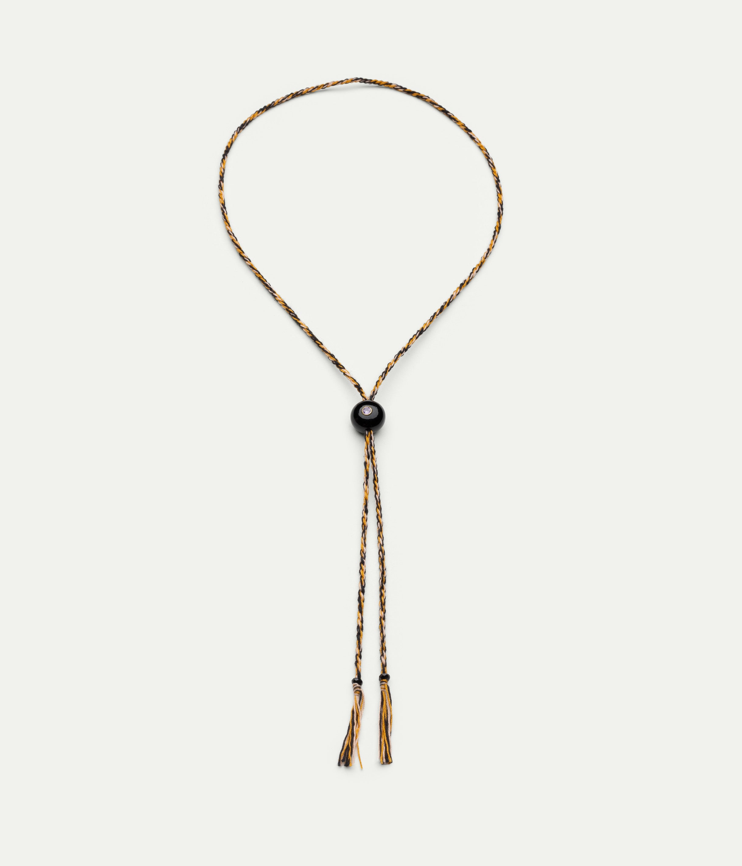 Collier Scarlett Candy Caramel onyx et améthyste 