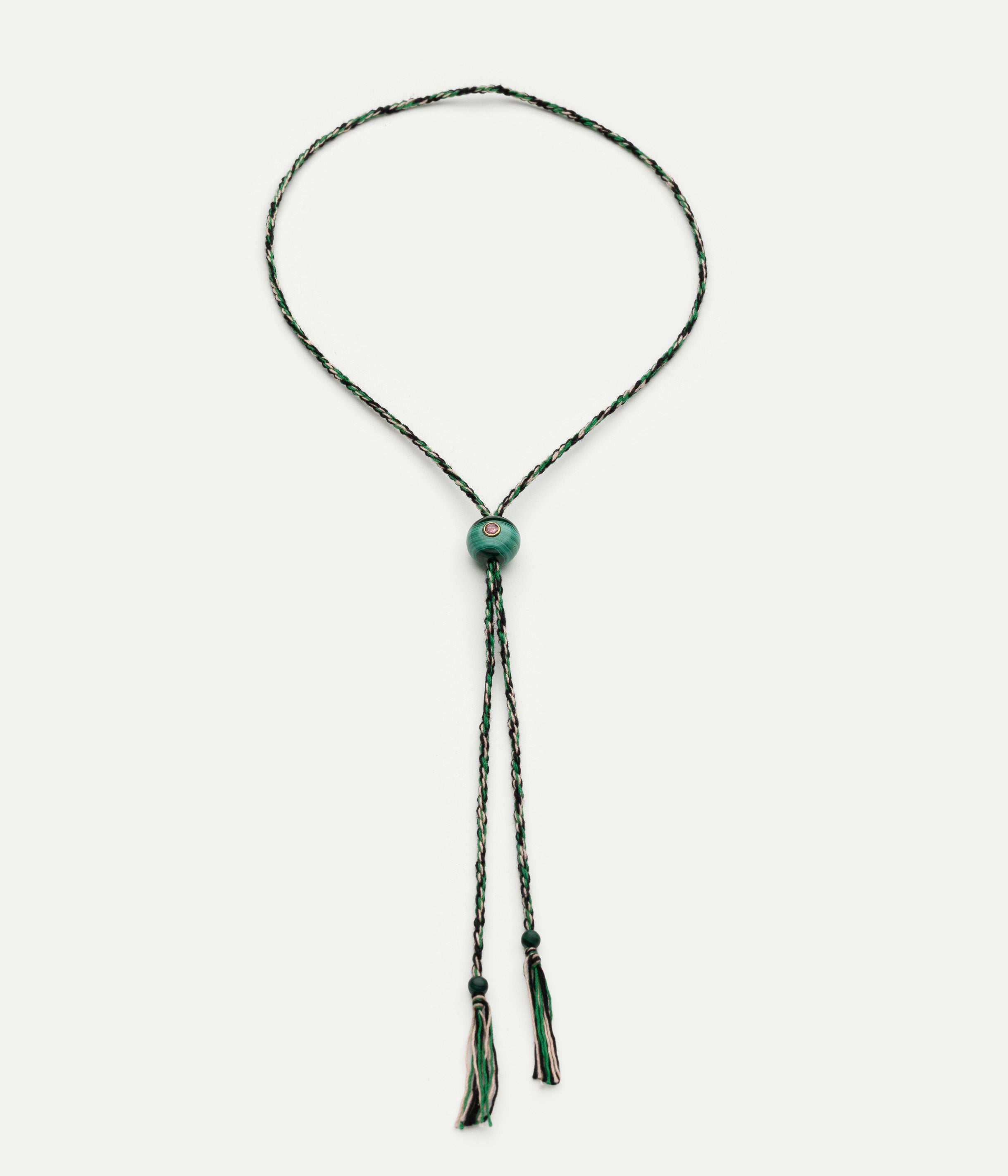 Collier Scarlett Candy Vert et malachite