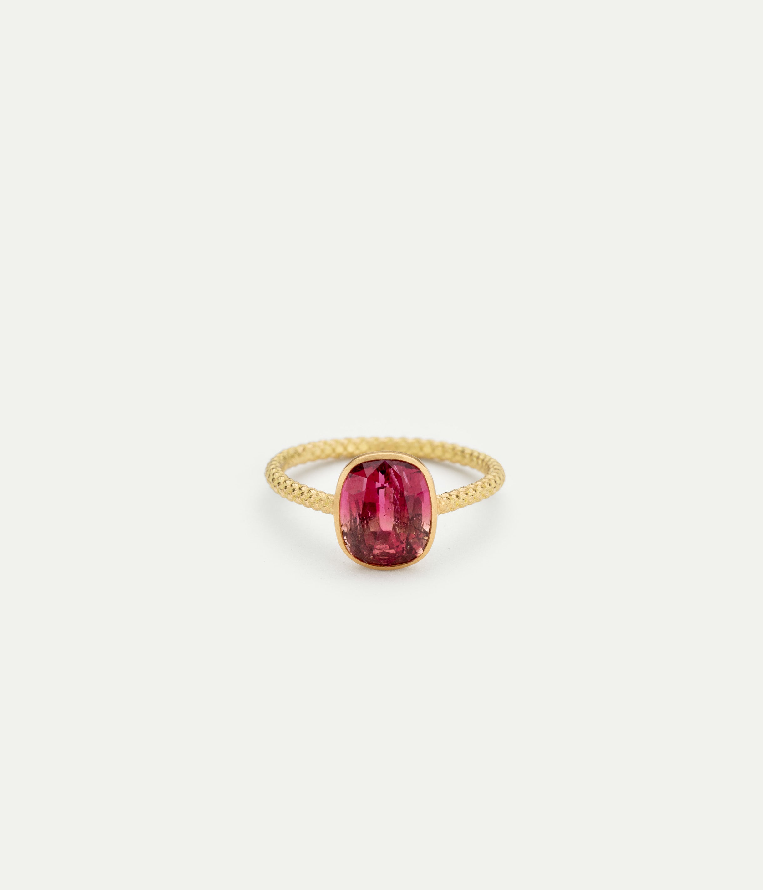 Tying Arm bicolor tourmaline ring