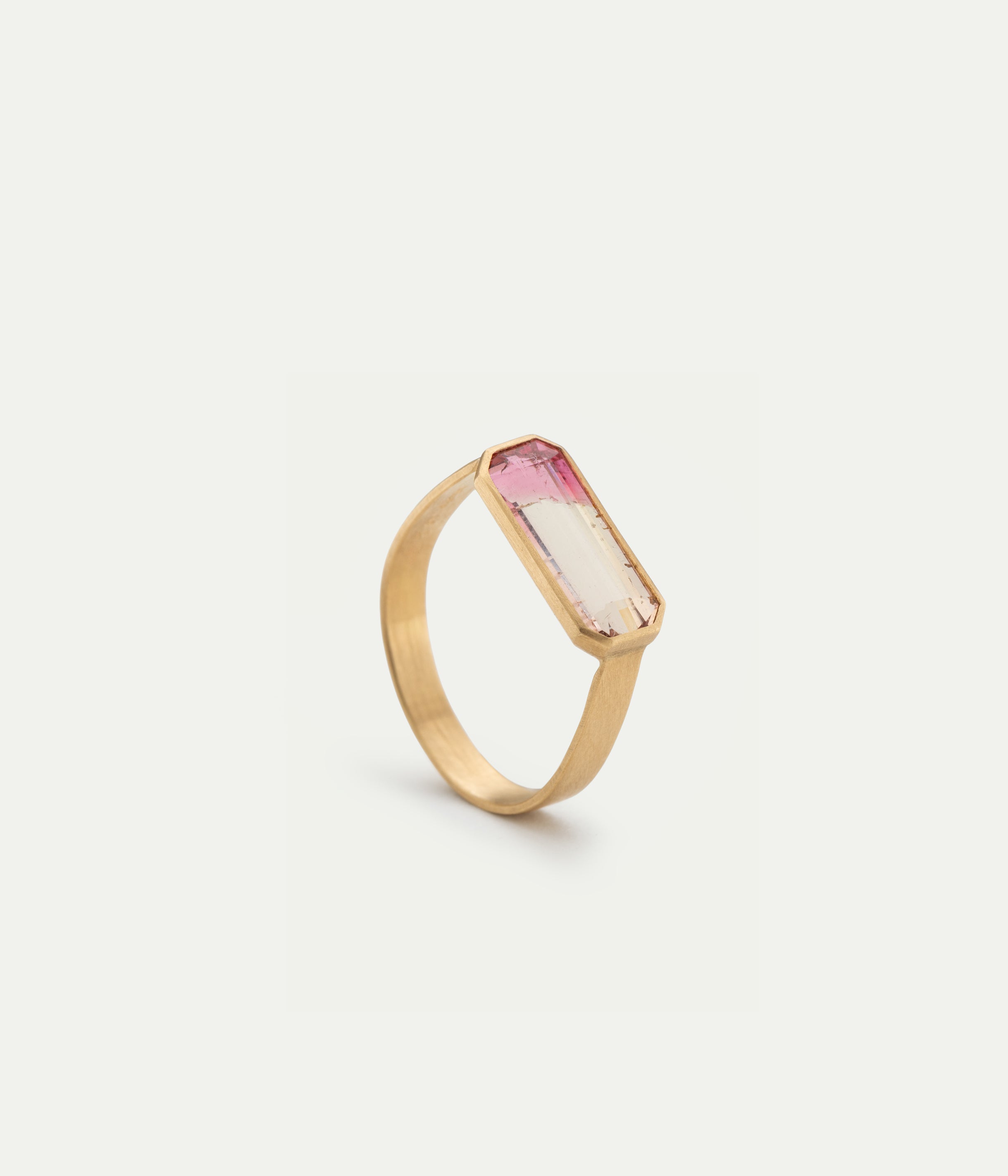 Band Arm Bicolor tourmaline ring