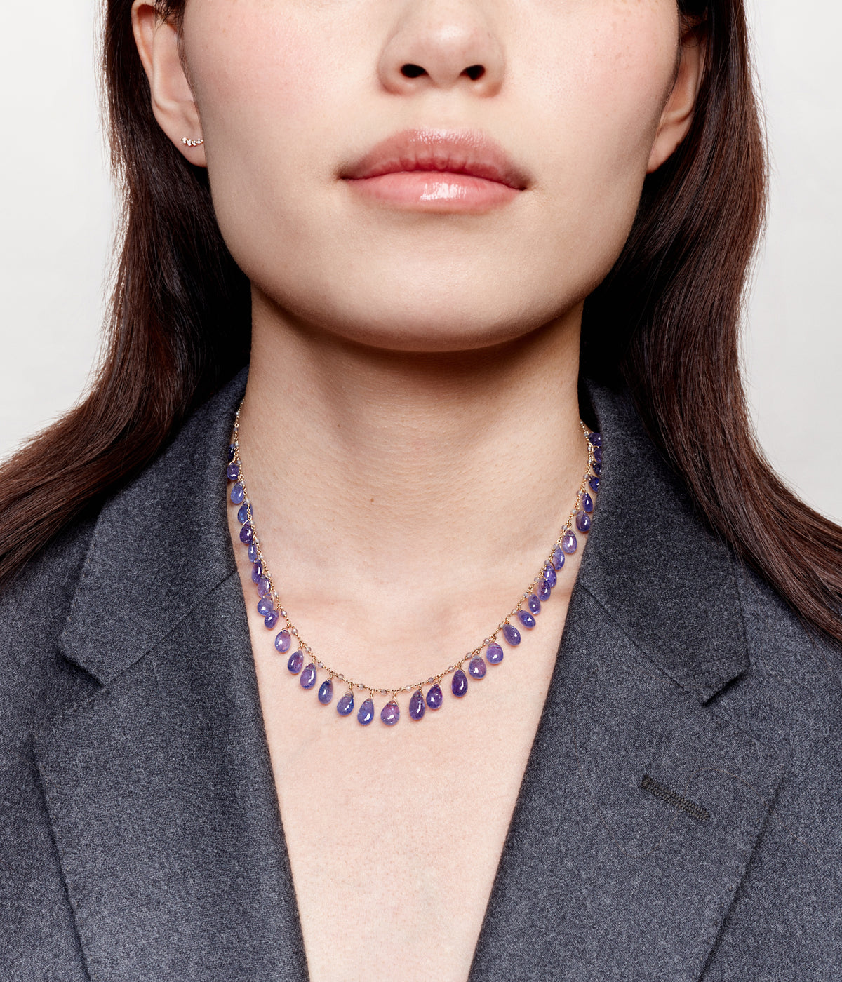 Rain tanzanite necklace