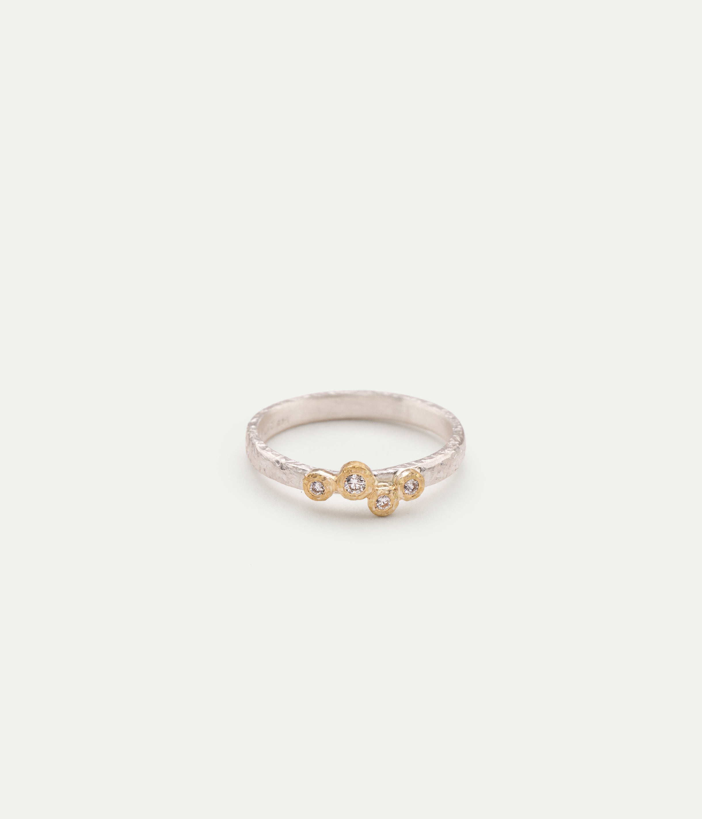 Bague 4 bezel diamants