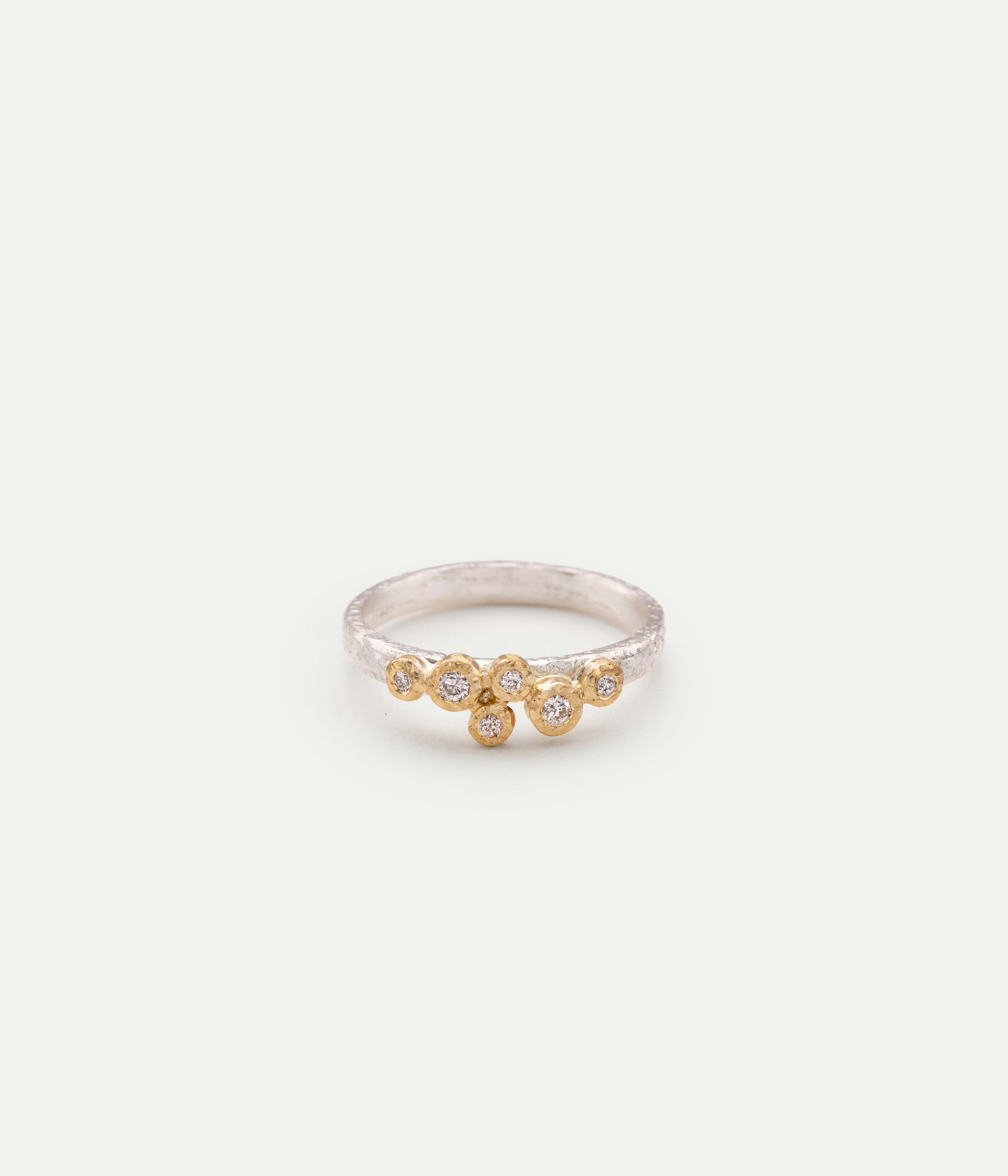 Bague 6 bezel diamants