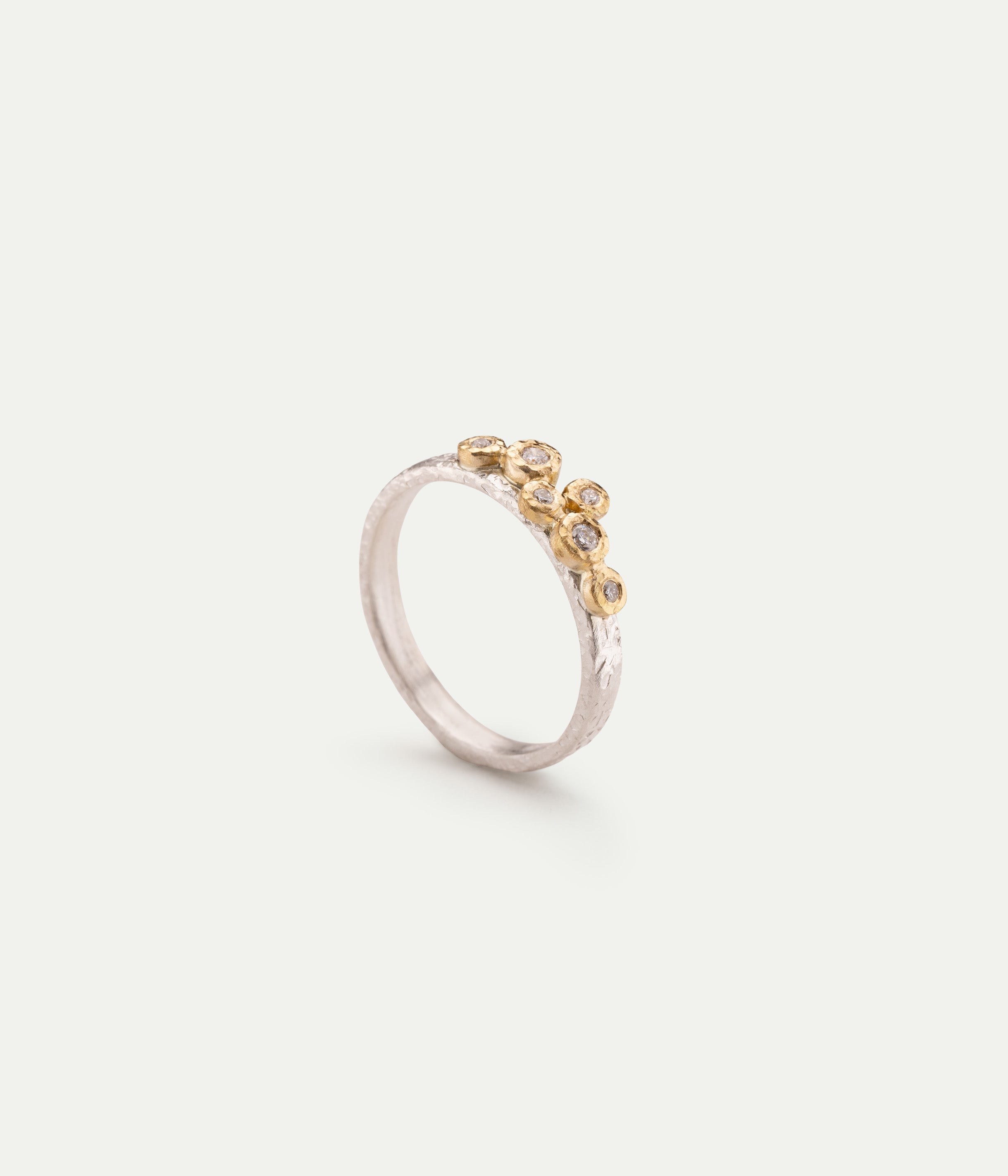 Bague 6 bezel diamants