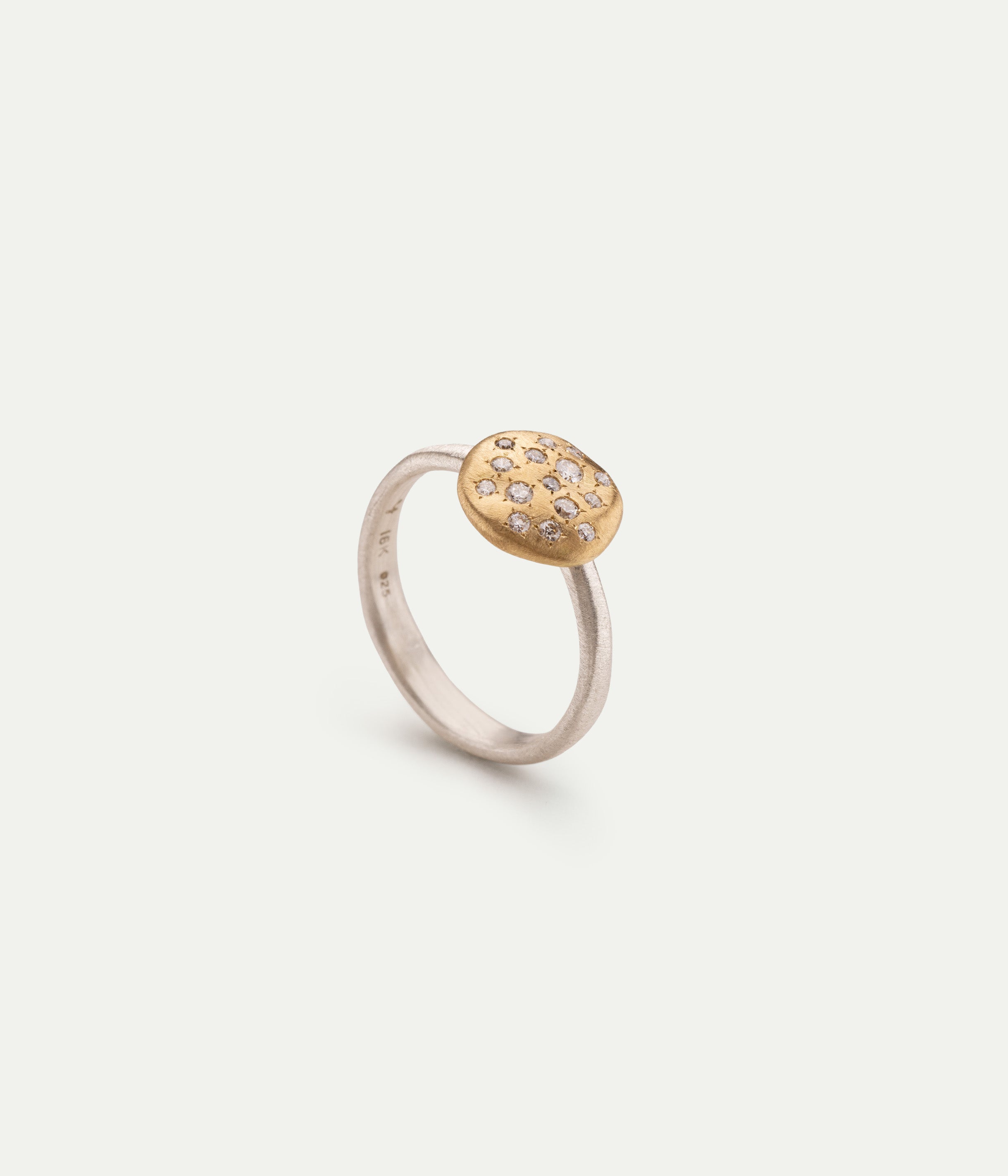 Bague Disc diamants