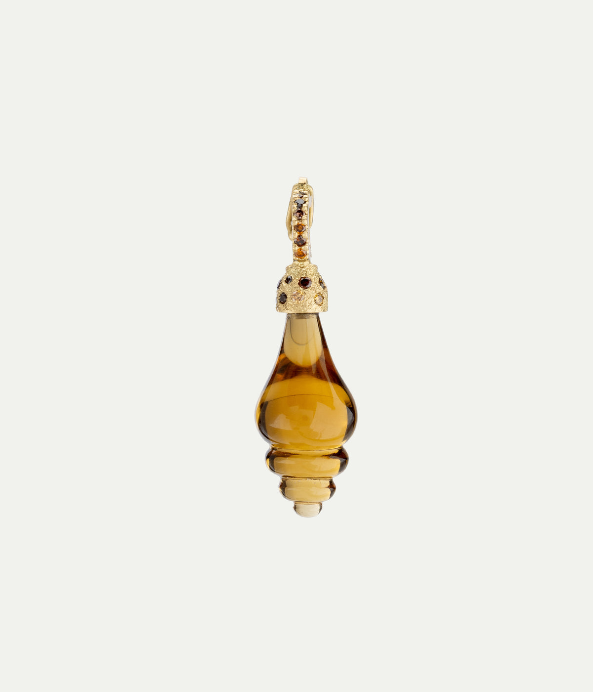 Autumn citrine and brown diamonds pendant