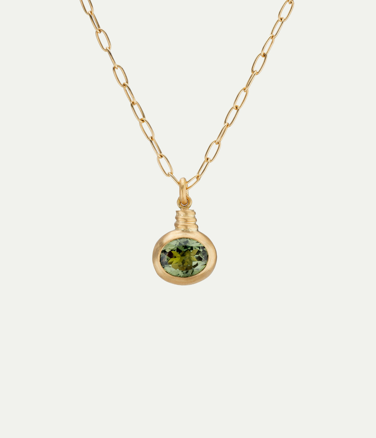 Yellow gold and tourmaline necklace