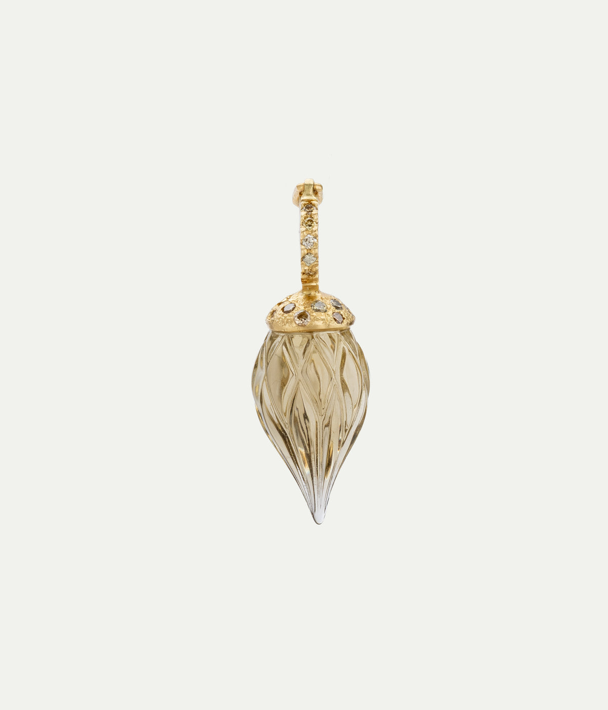 Carved Smoky Topaz pendant