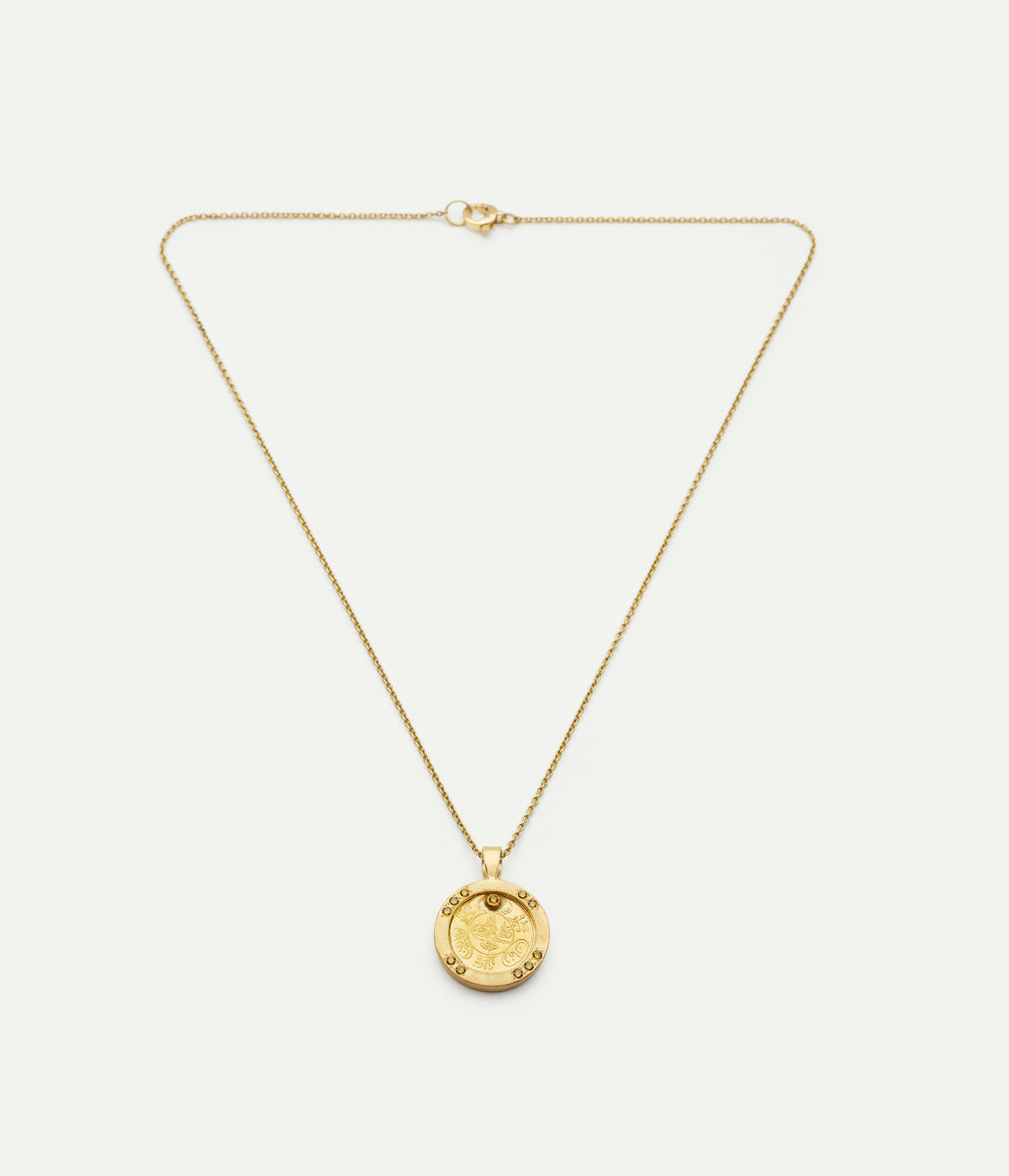 Ottoman coin yellow gold necklace