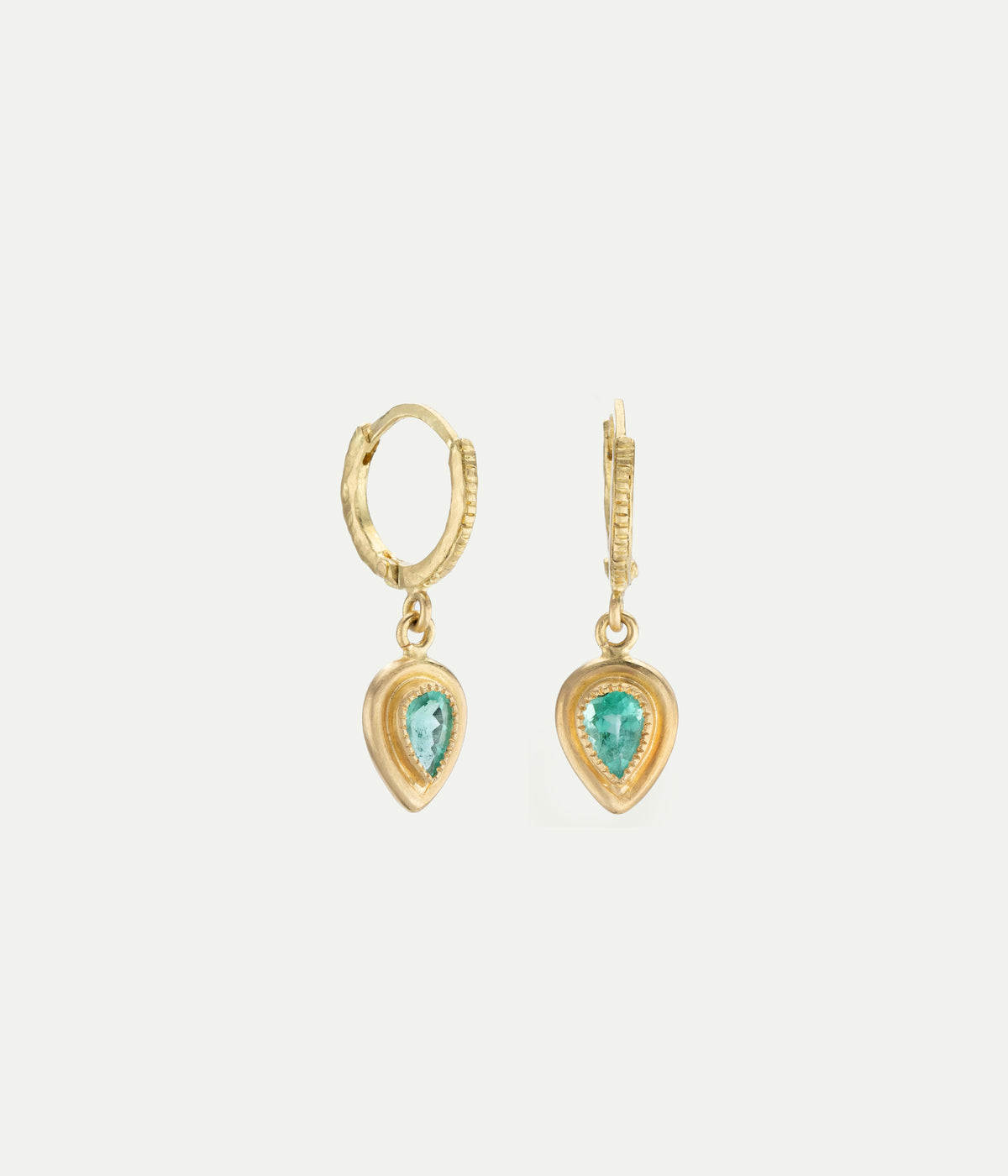 Zambian Pear Emerald earrings