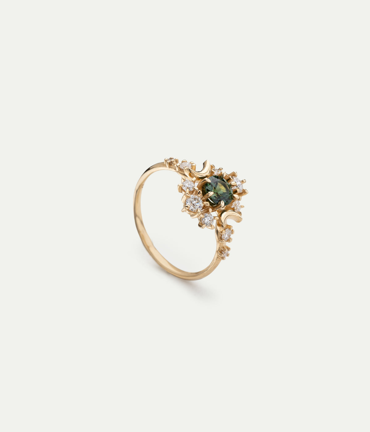 Bague Wandering Cosmos Saphir vert
