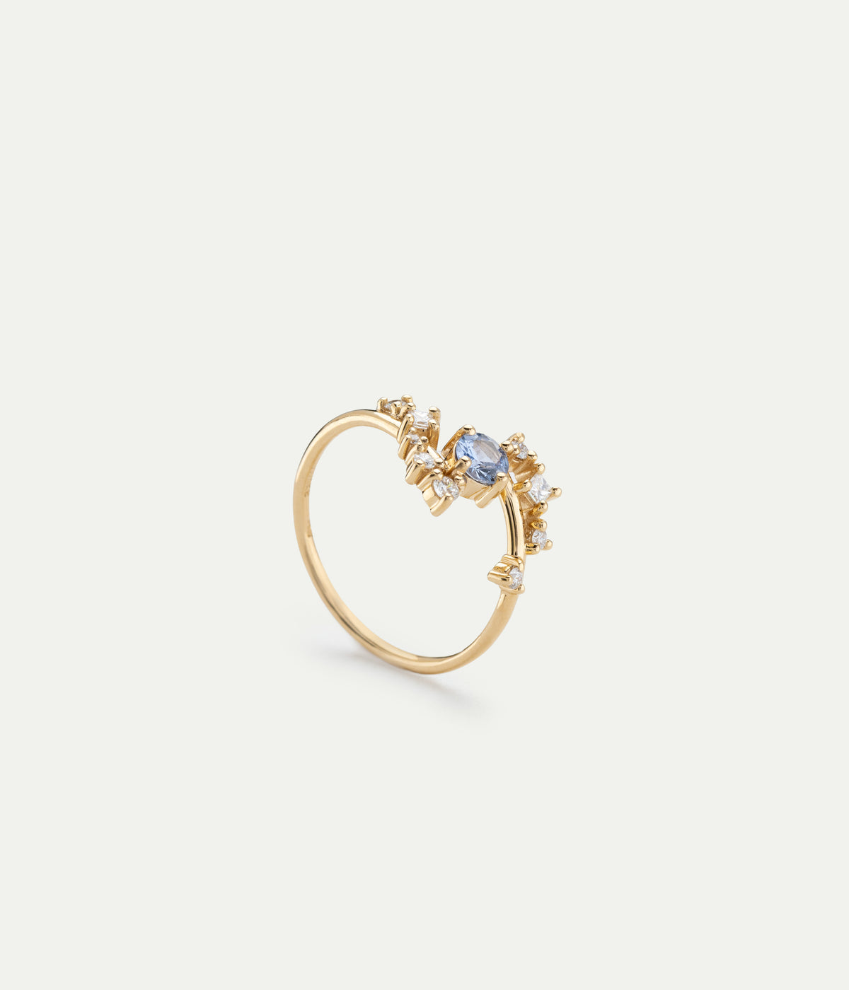 Bague Round Celestial Saphir et diamants