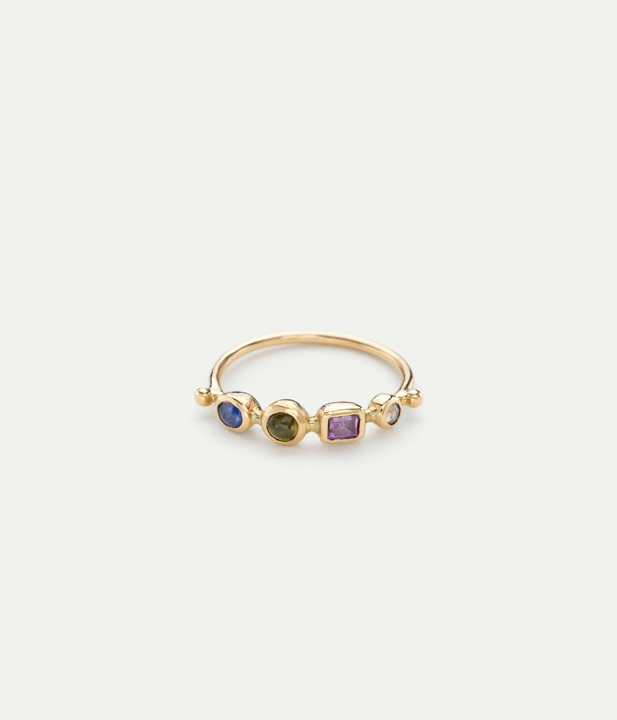 Bague simple Saphir & Tourmaline
