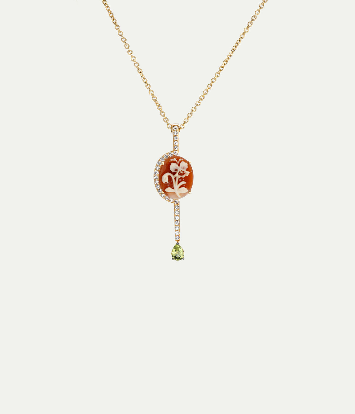 Collier Dawn peridot et diamants