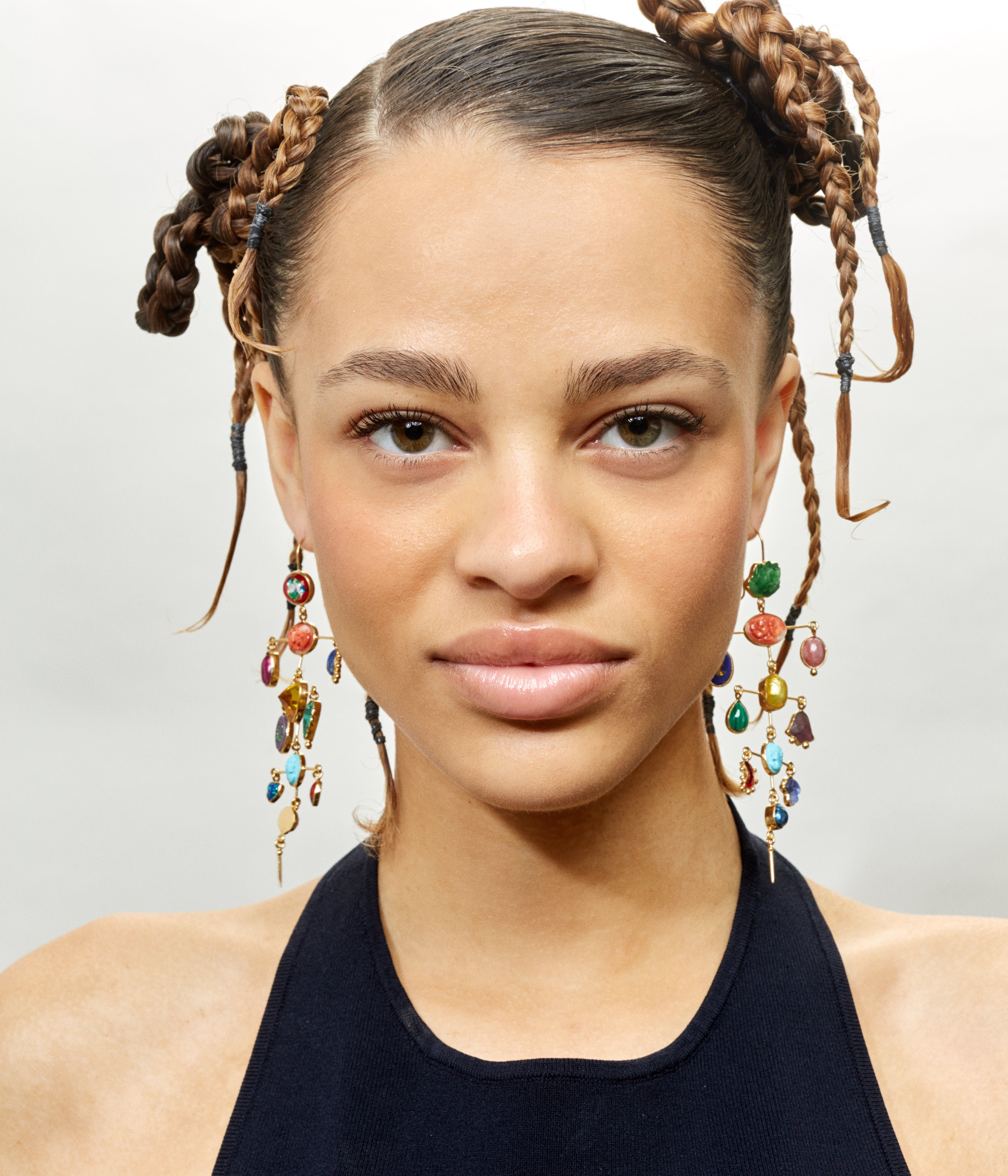 Boucles d'oreilles Rainbow Multilayer balance victorian drop