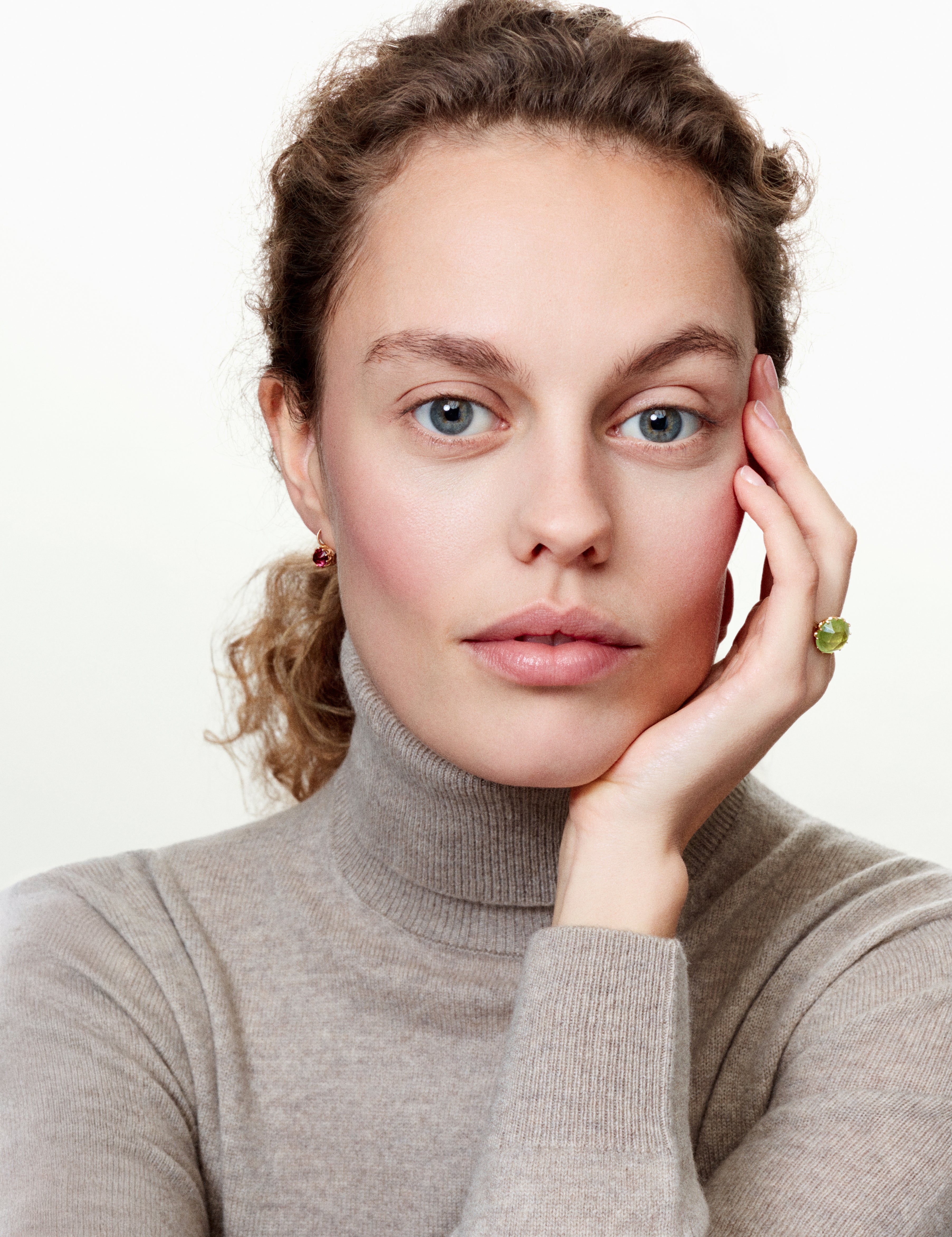 Millegriffe pink tourmaline earrings