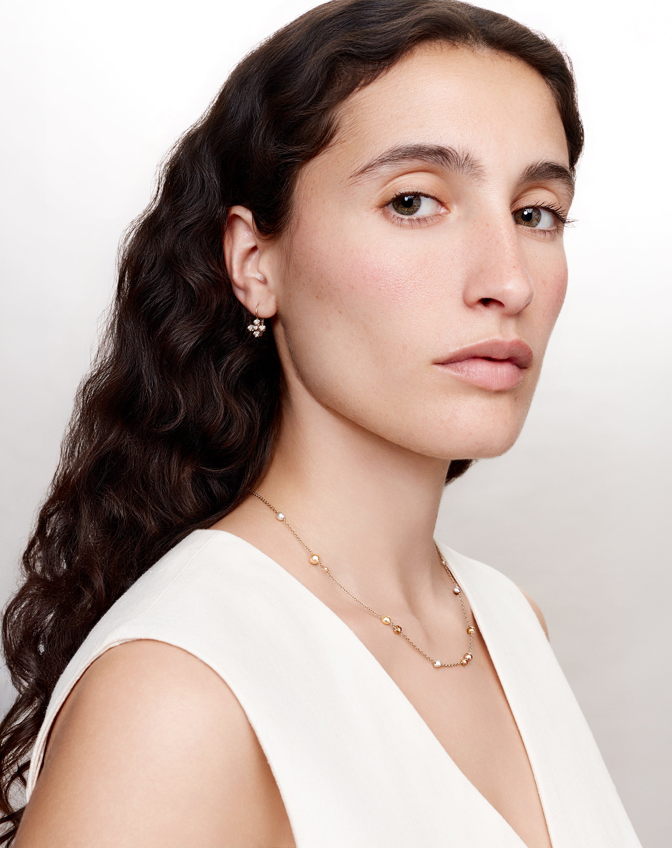 Boucles d'Oreilles Quadrifoglio diamants