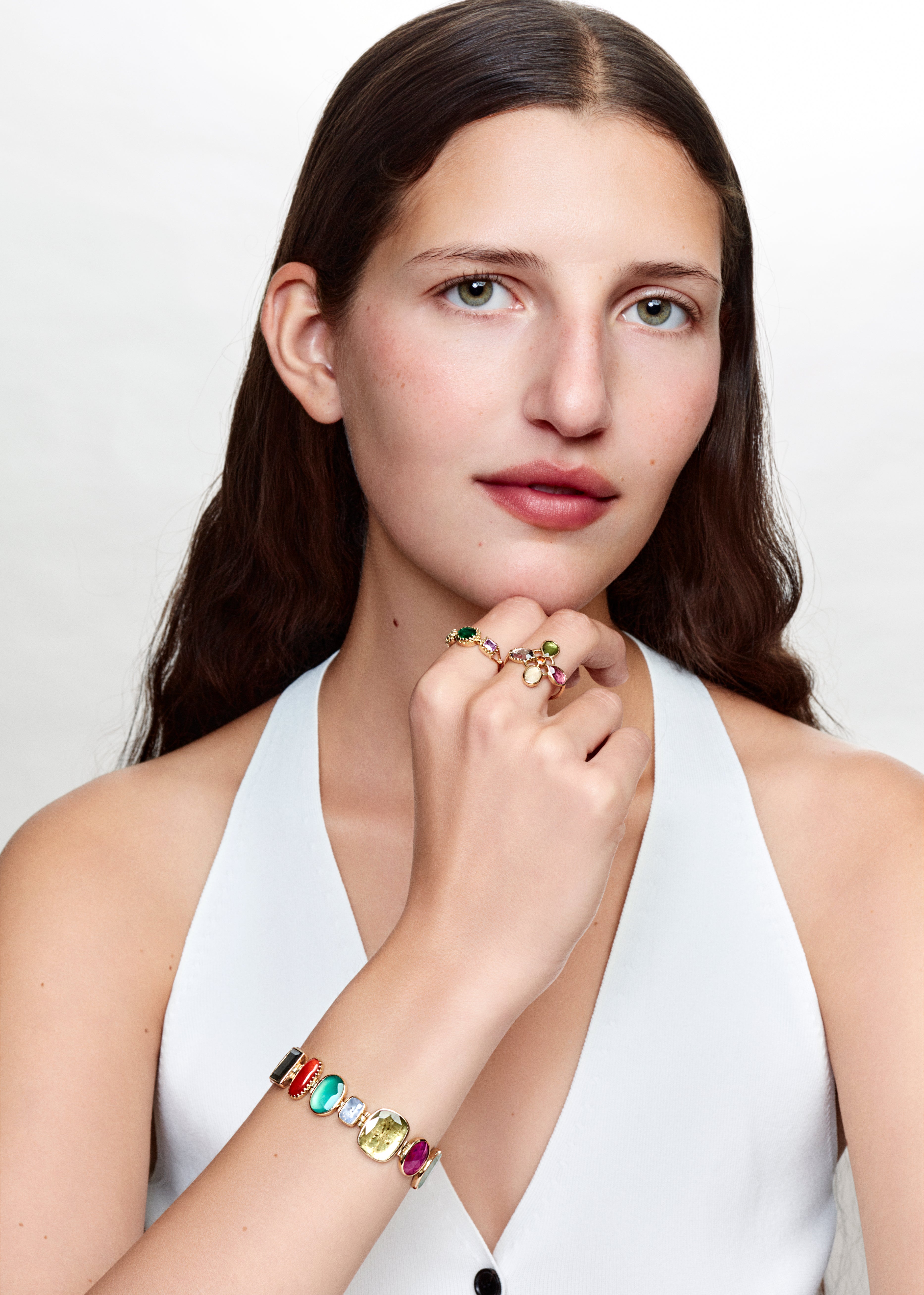 Jarretière Emerald and Sapphire ring