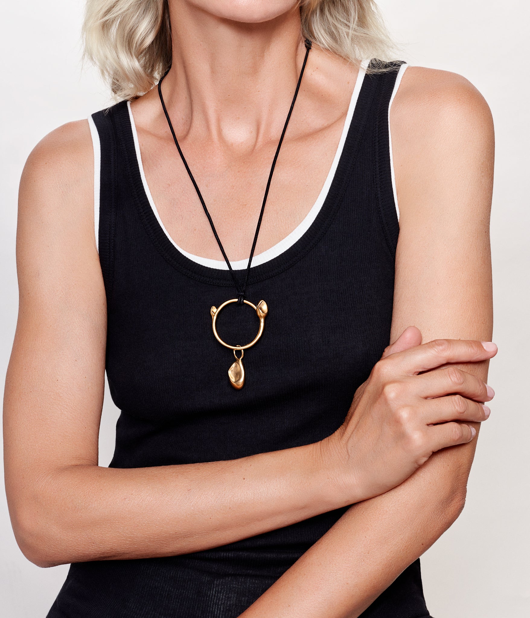 Vermeil Heart Loop Necklace