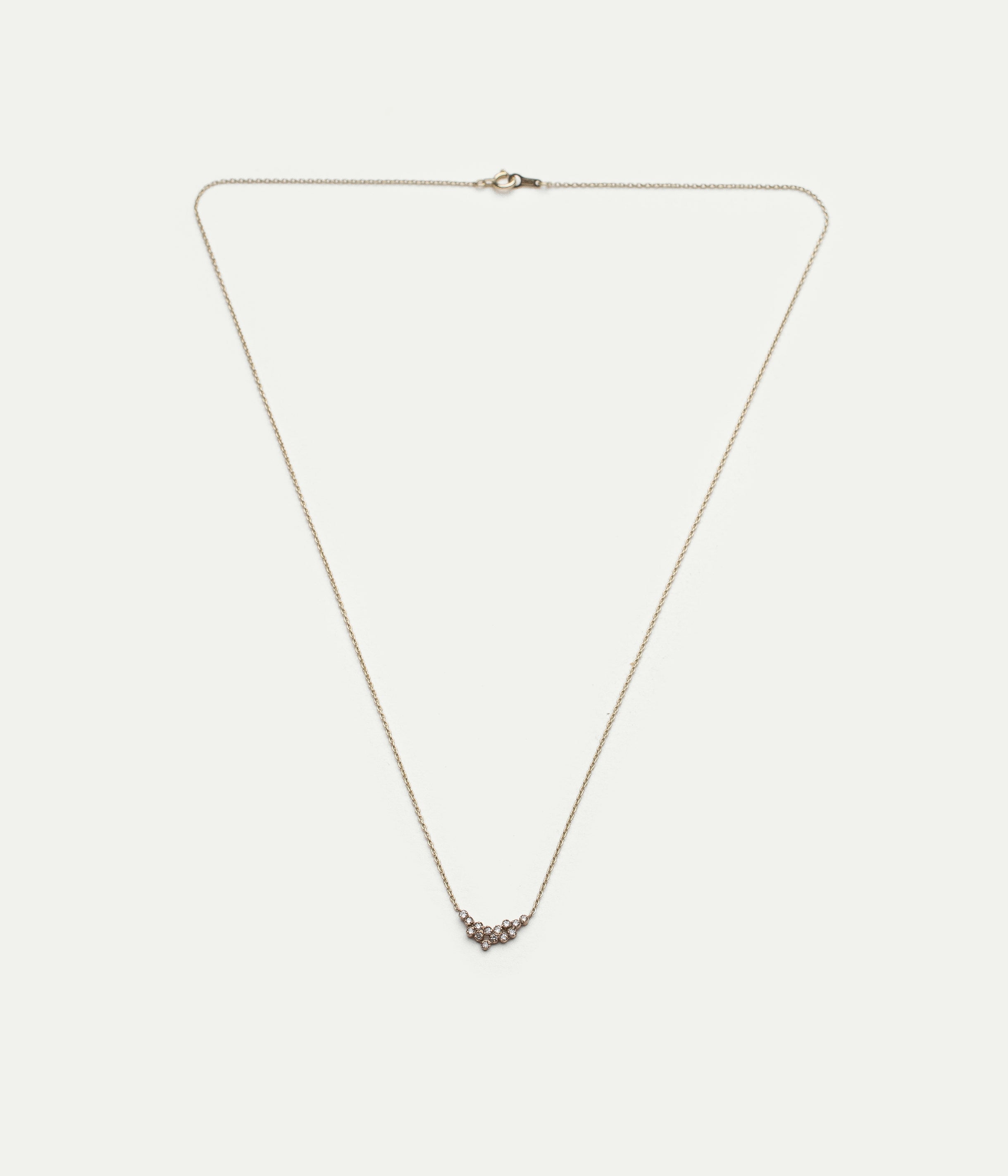 Cluster White gold and diamonds necklace