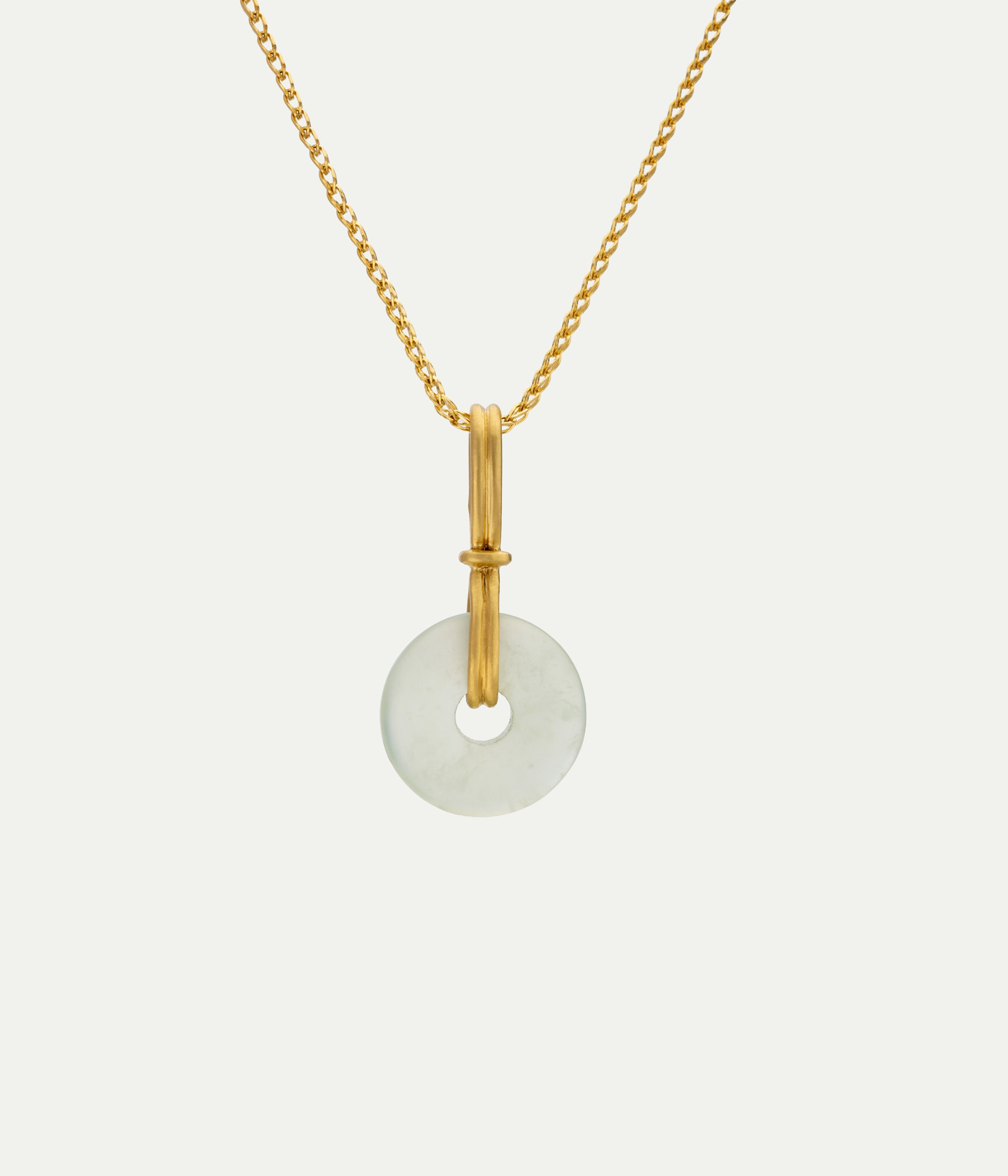 Pendentif Small Prehnite Discus