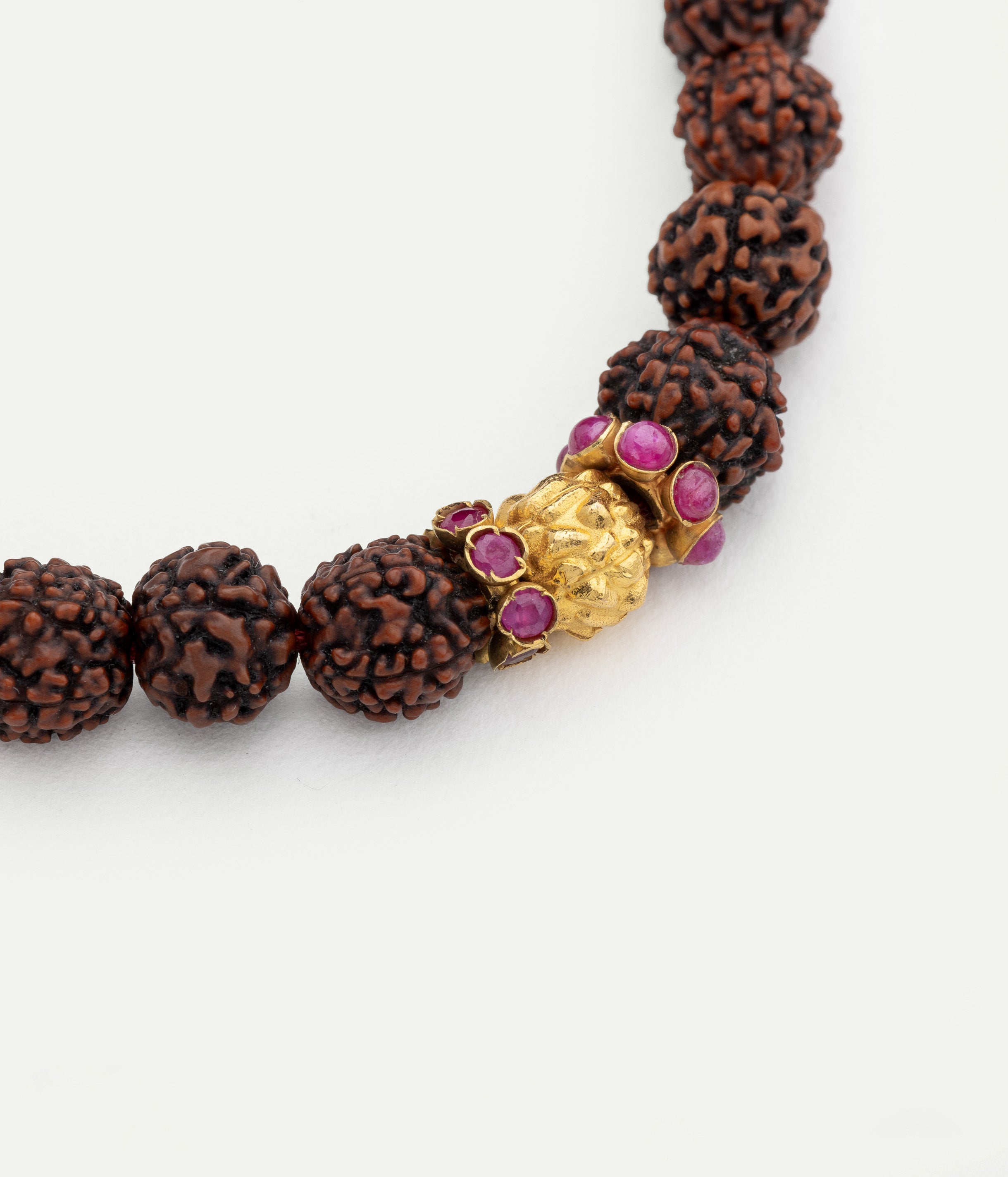Rudraksha Protective Ruby Bracelet