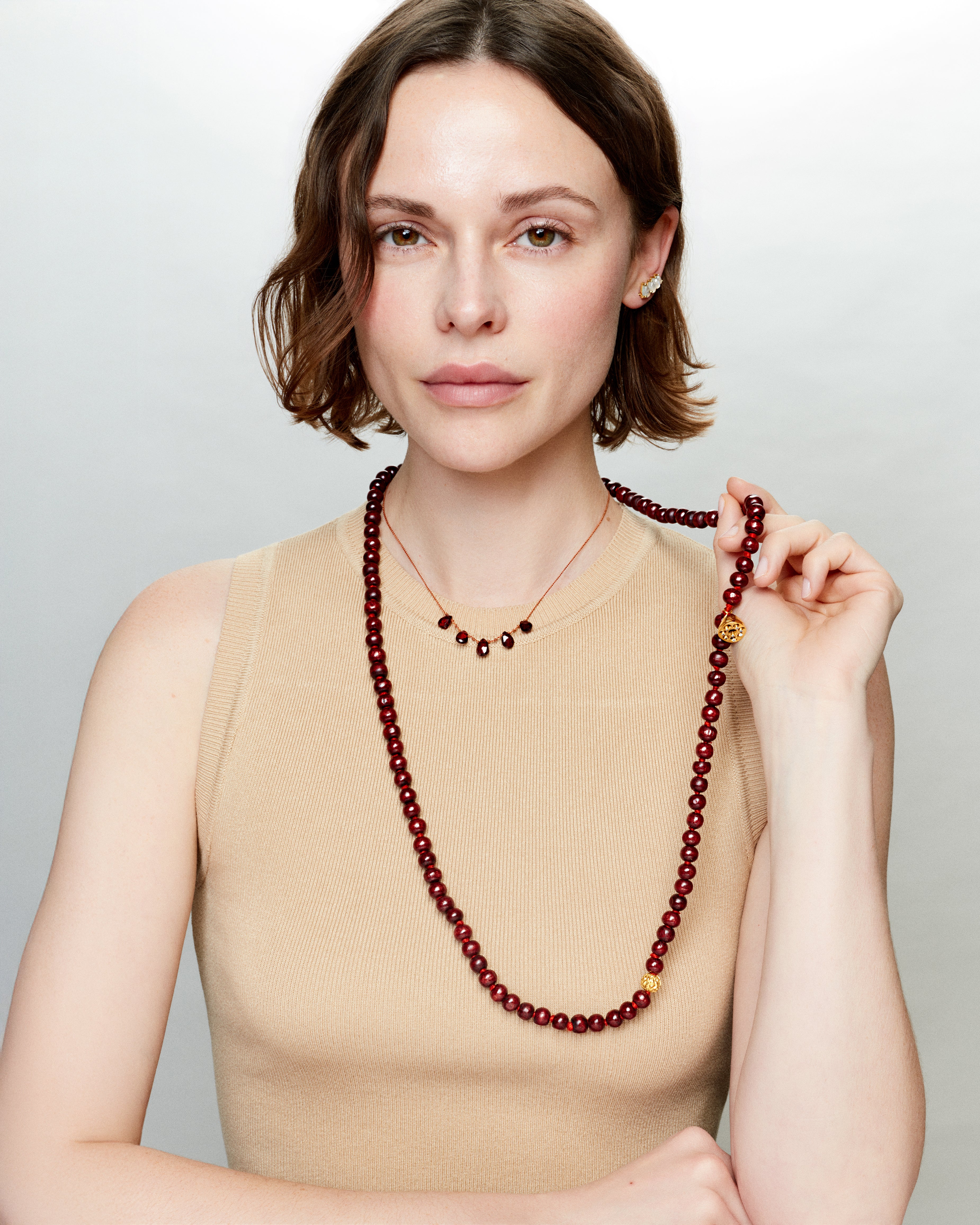 Collier 5 Gouttes Grenat