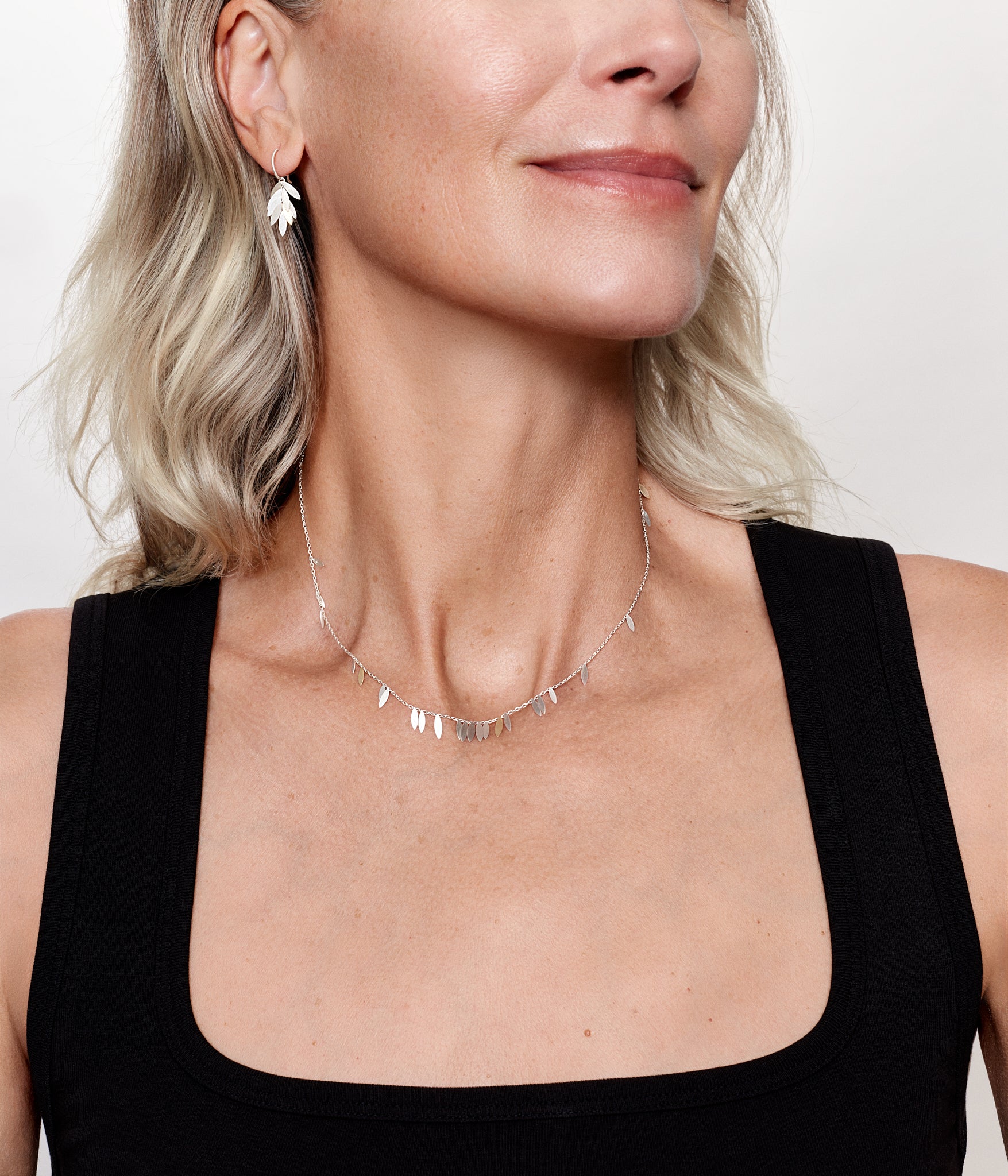 Boucles d'oreilles Small Leaf argent