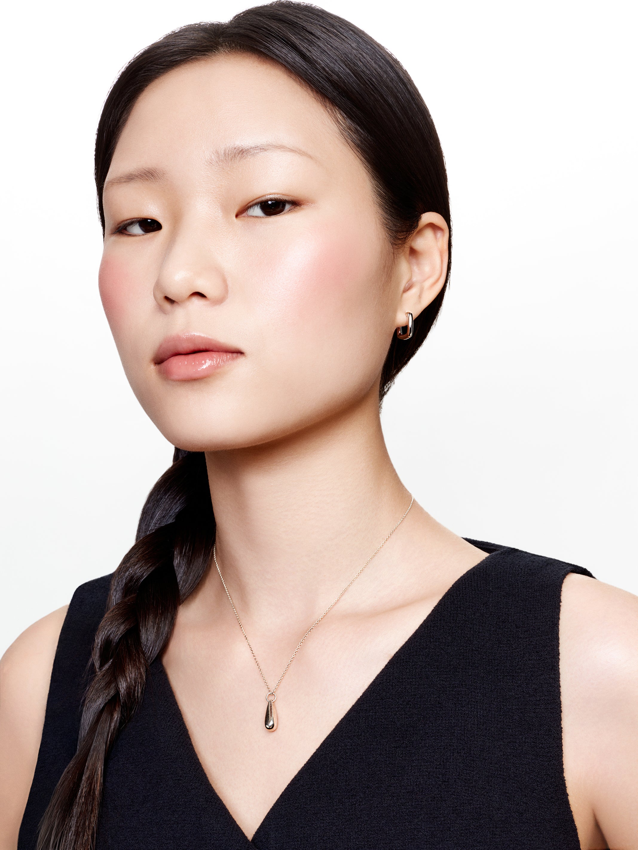 Droplet Pendant silver necklace