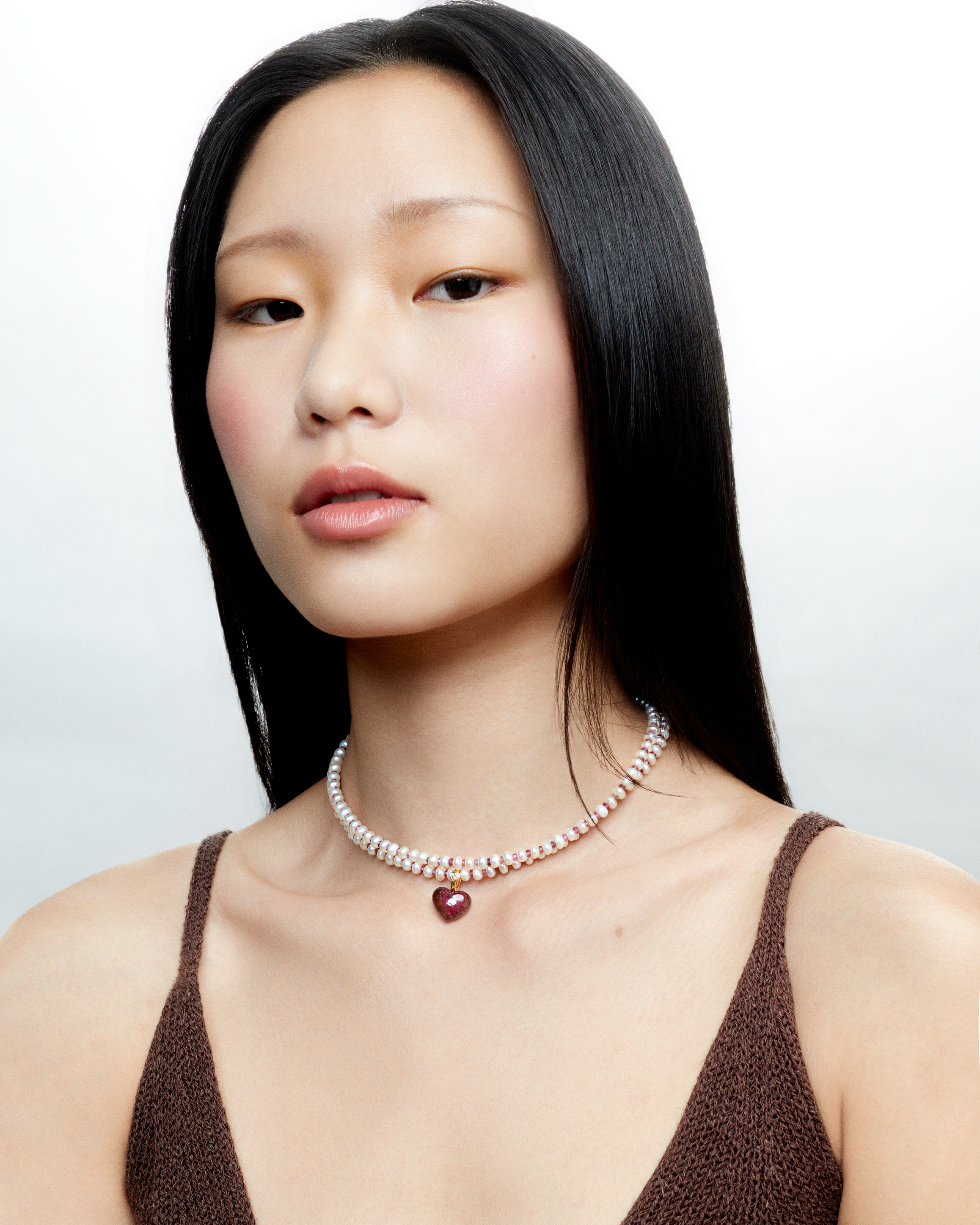 Double Pearl Tourmaline Necklace