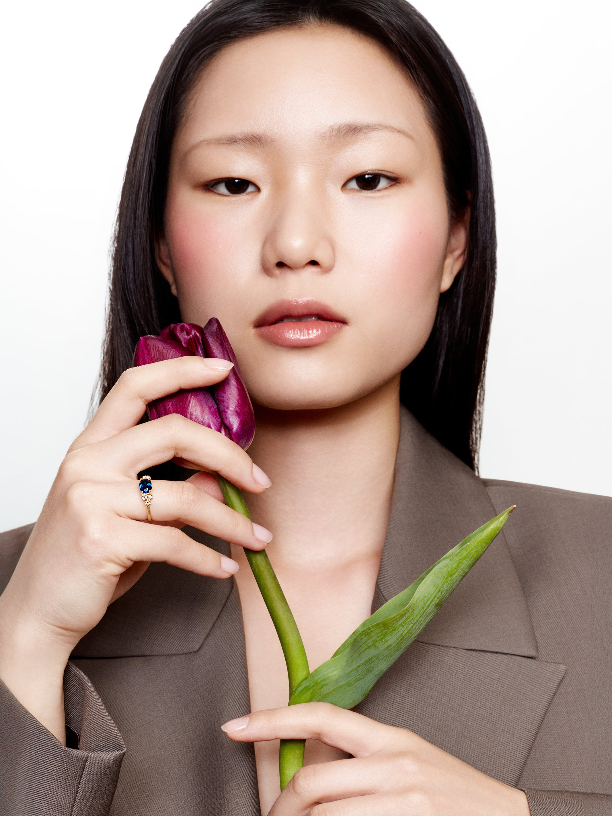 Bague Aurore saphir bleu