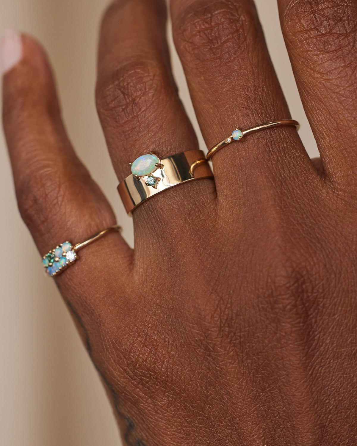 Bague Bricolage Opale