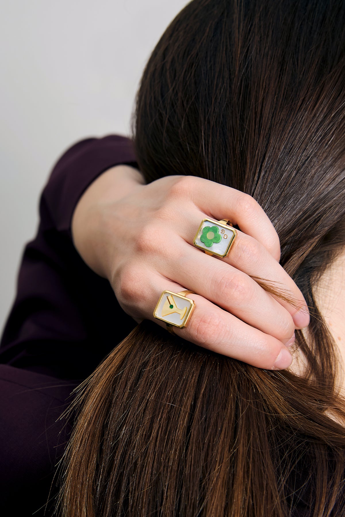 Cameo Perla Florecita ring