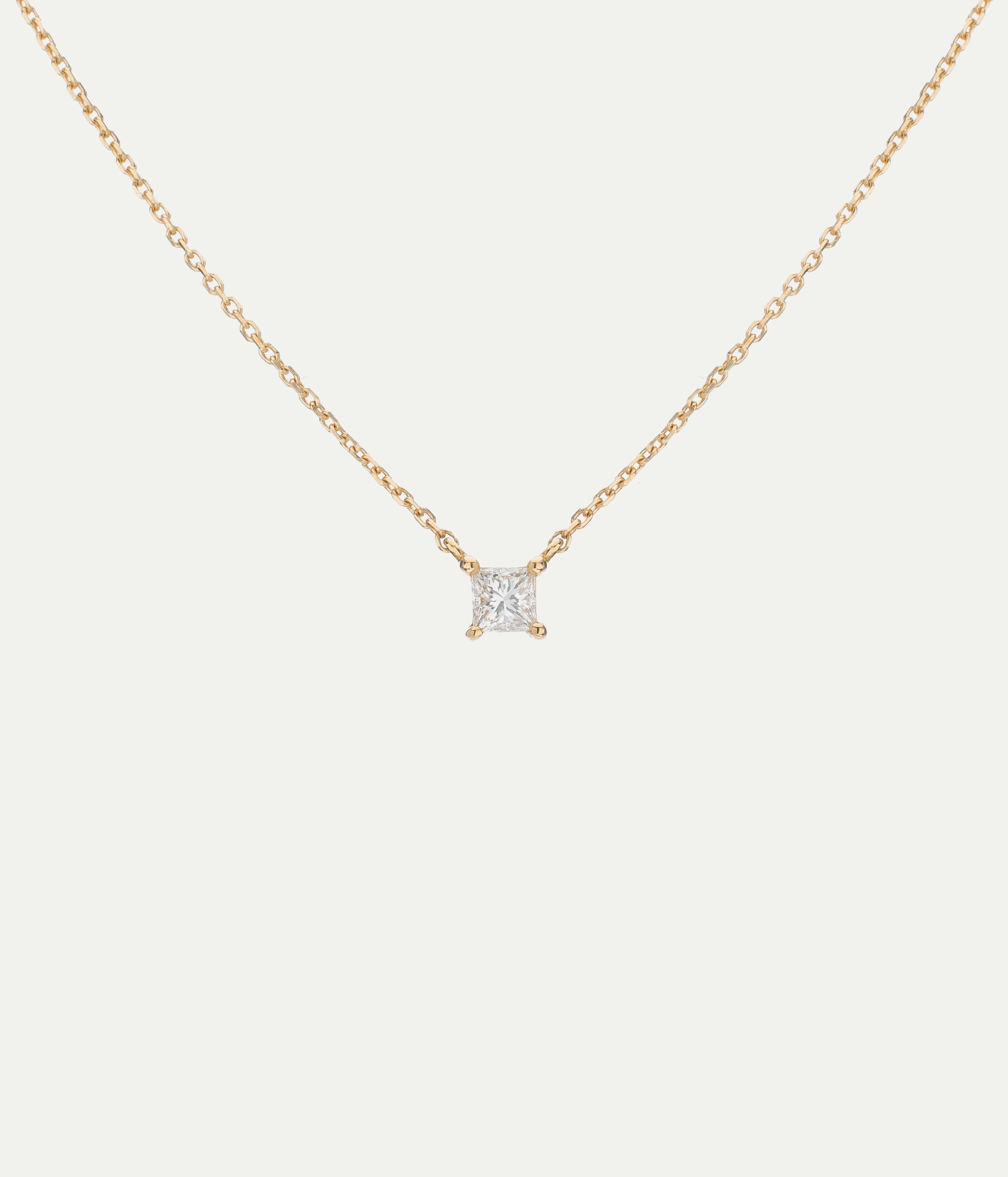 Collier fancy princesse or jaune et diamant