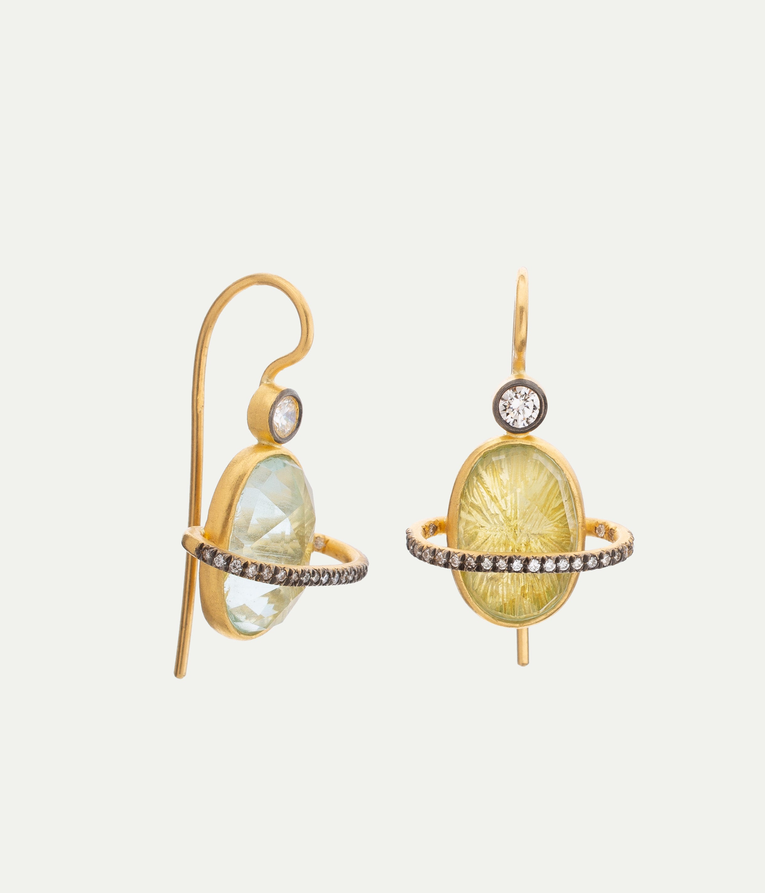 Galaxy aquamarine earrings