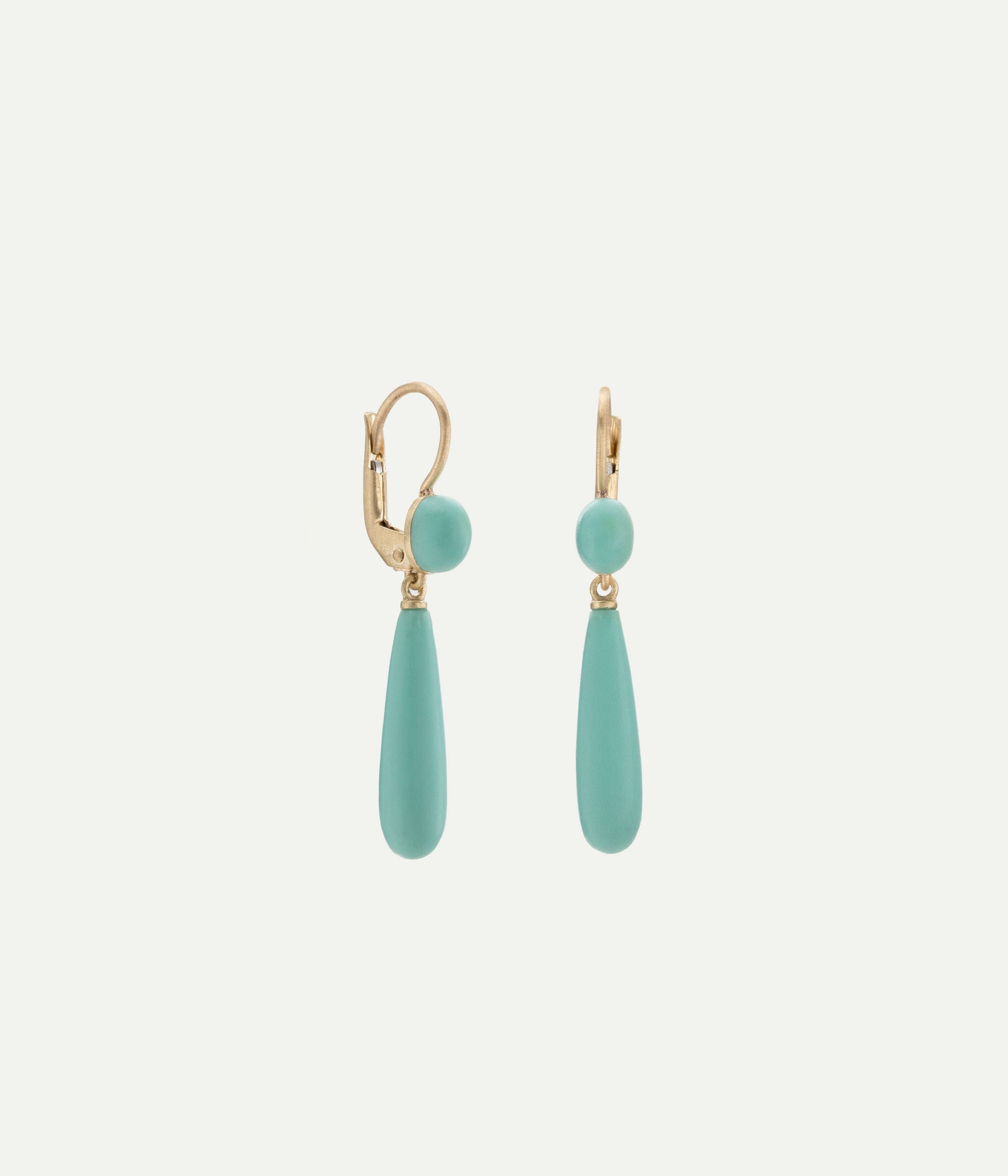 Micro oval drops earrings