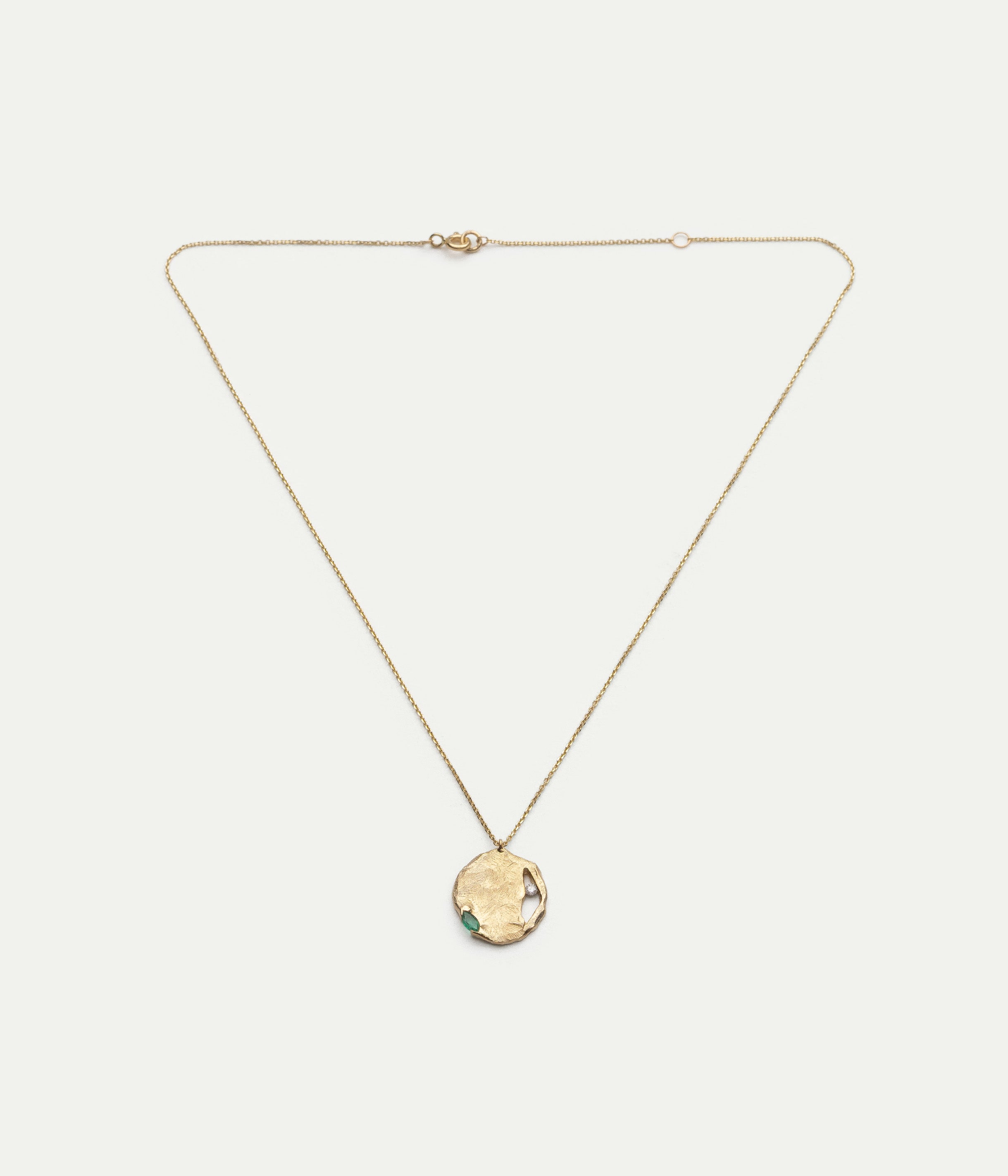 Collier Noor Émeraude et Diamant