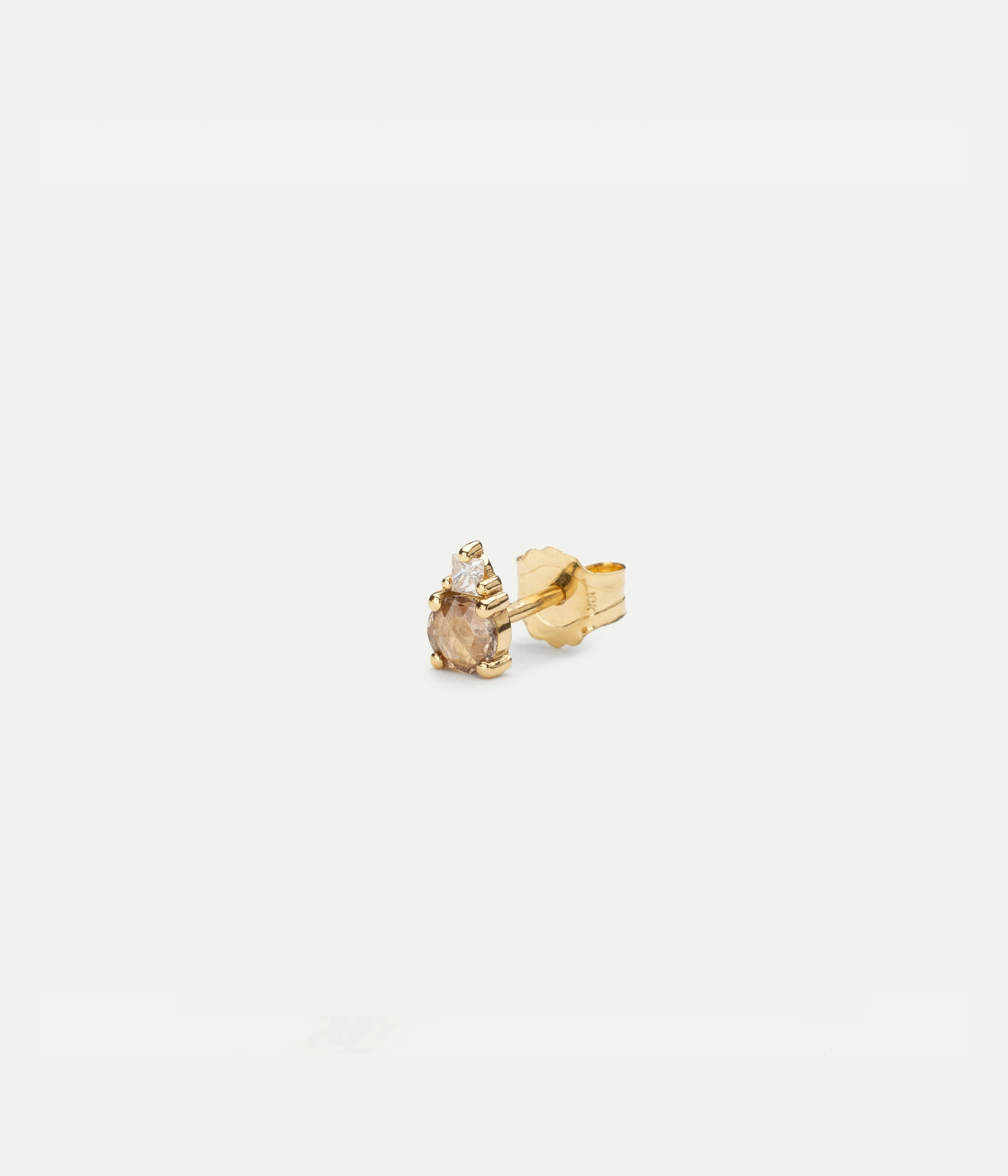 Aurore brown diamond stud