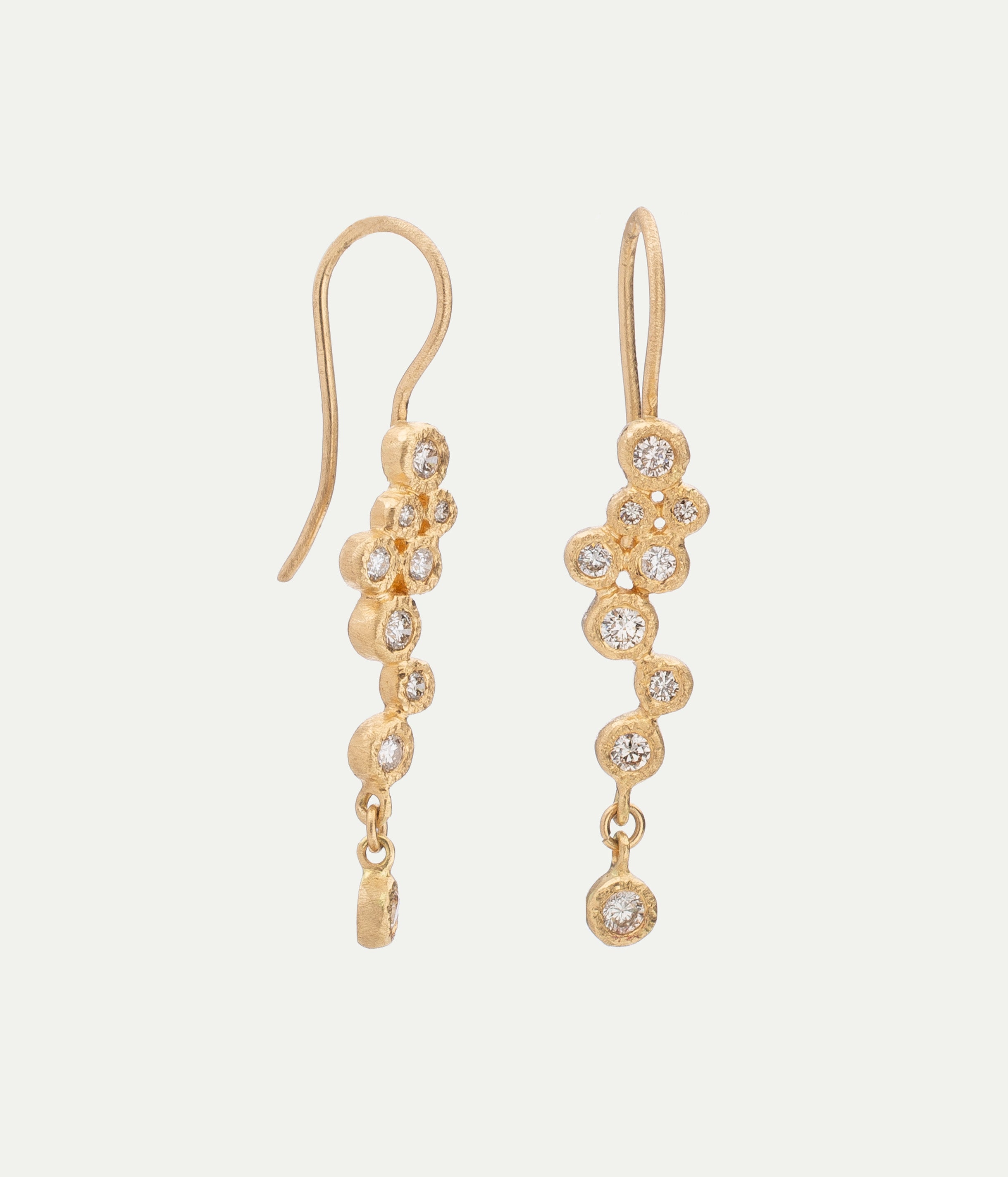 8+1 Bezel diamonds earrings