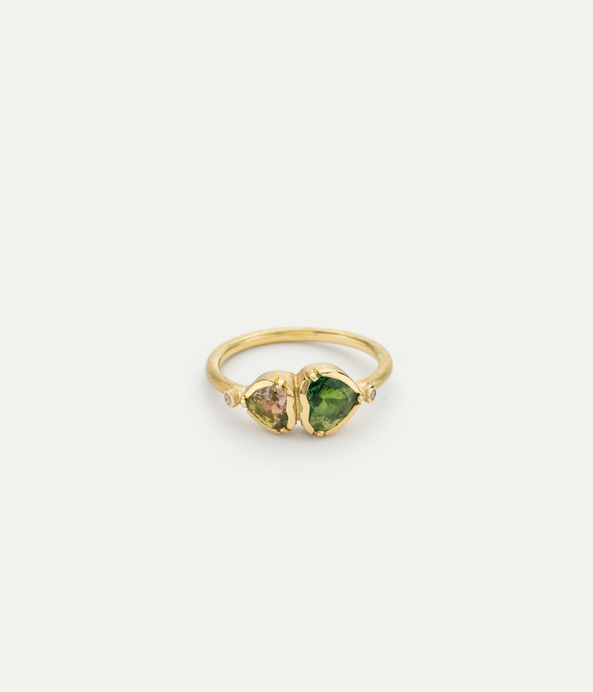 Double Heart tourmaline ring