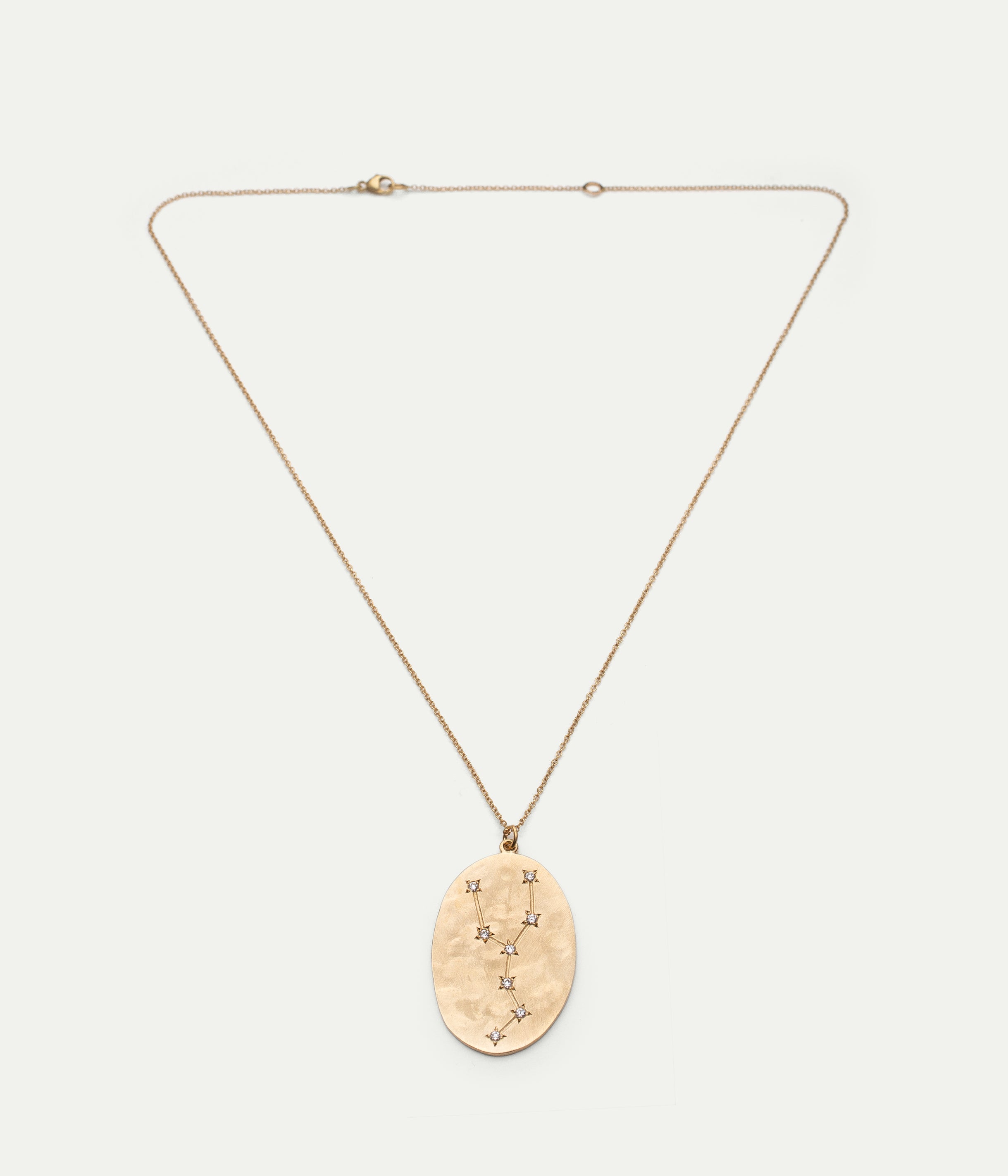 Taurus Medallion diamonds necklace