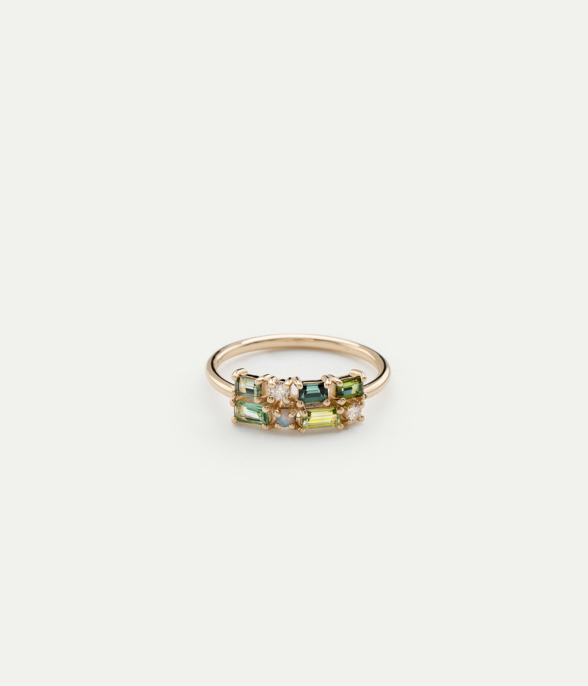 Bague Briquework tourmaline, opale et diamants