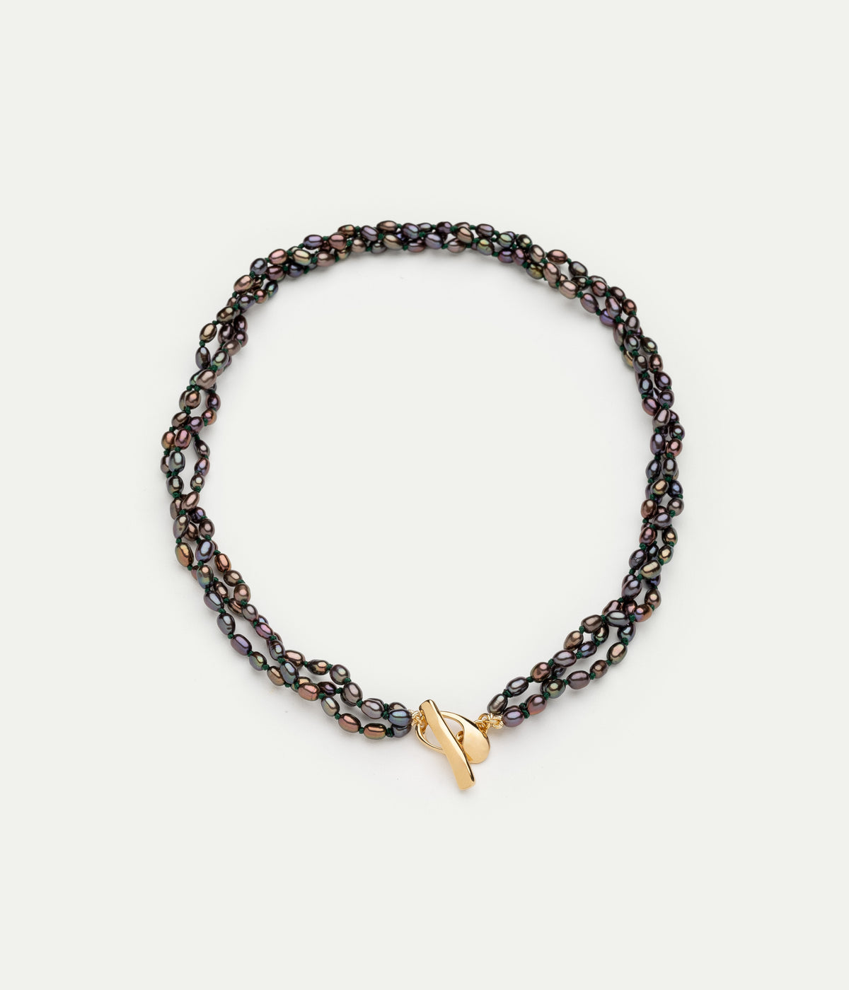 Soga Twist Peacock kaki necklace