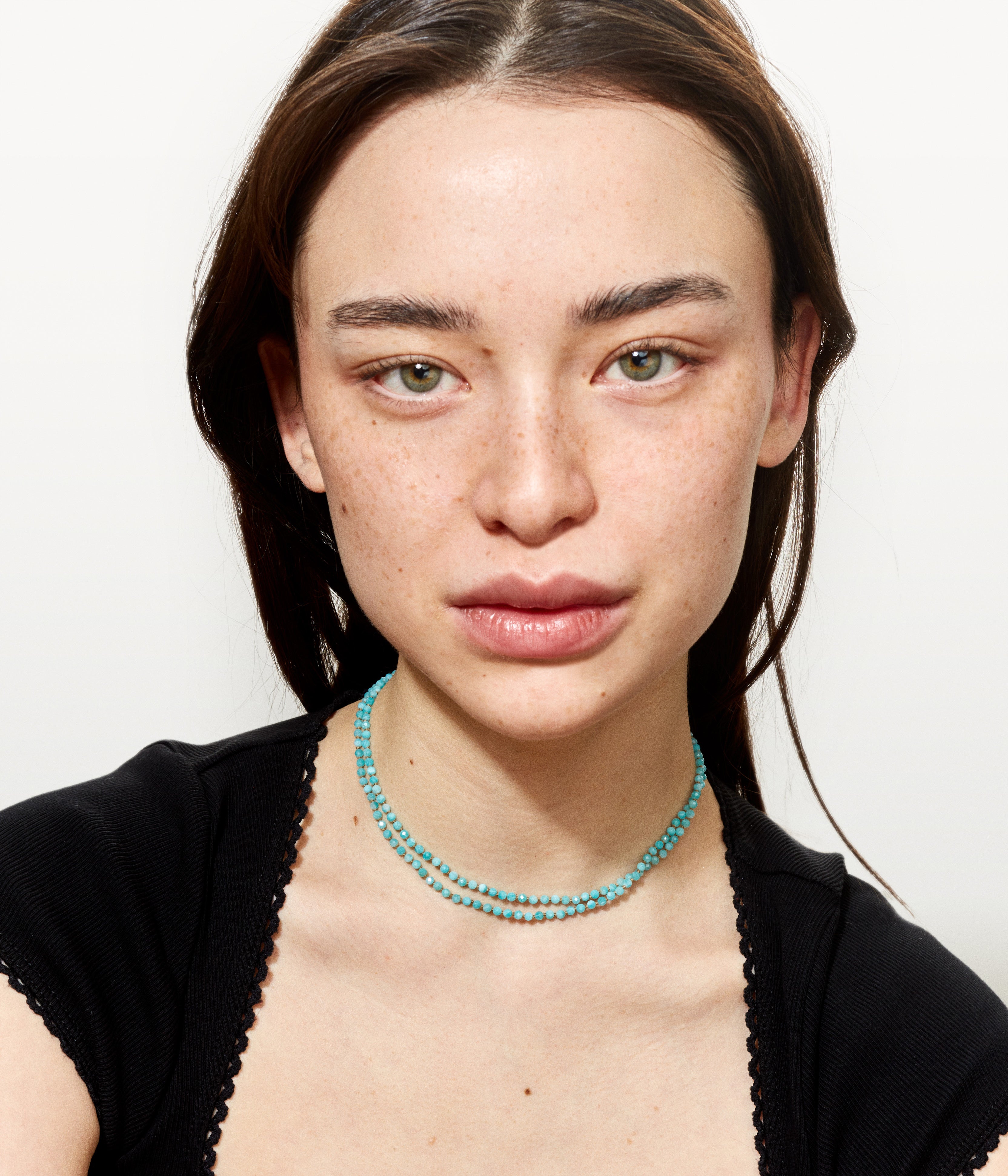 Collier Knotted amazonites