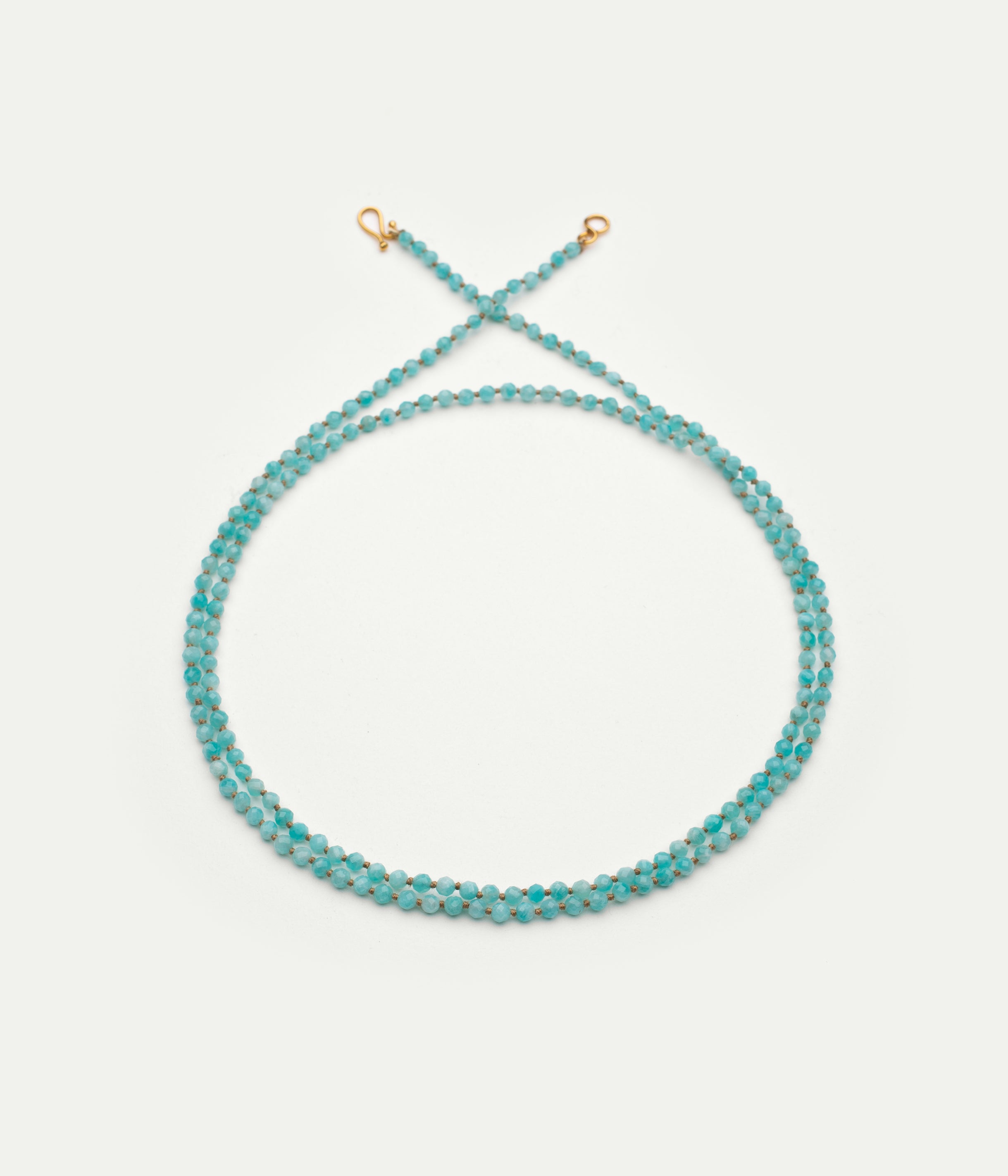 Collier Knotted amazonites