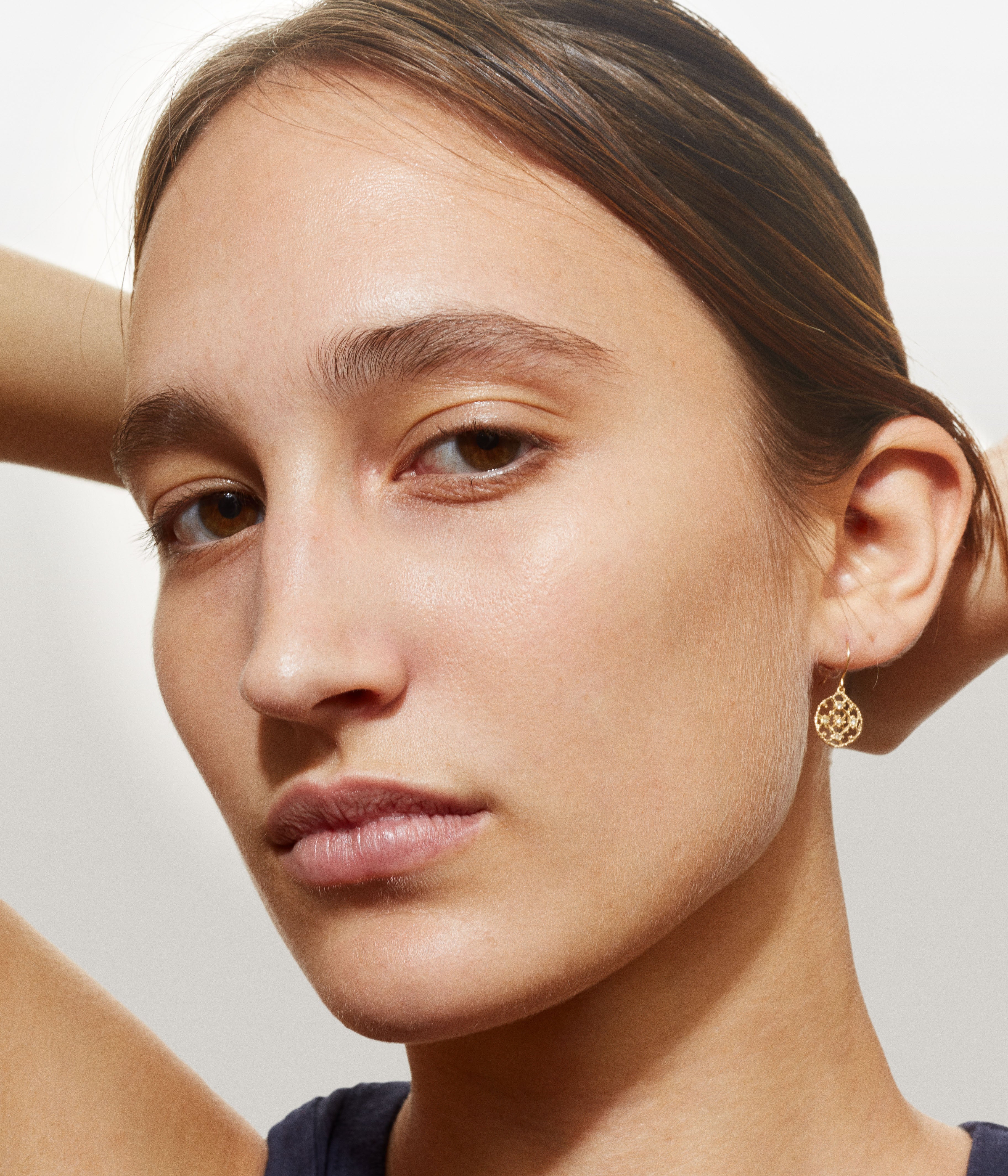 Drops R yellow gold and diamonds earrings